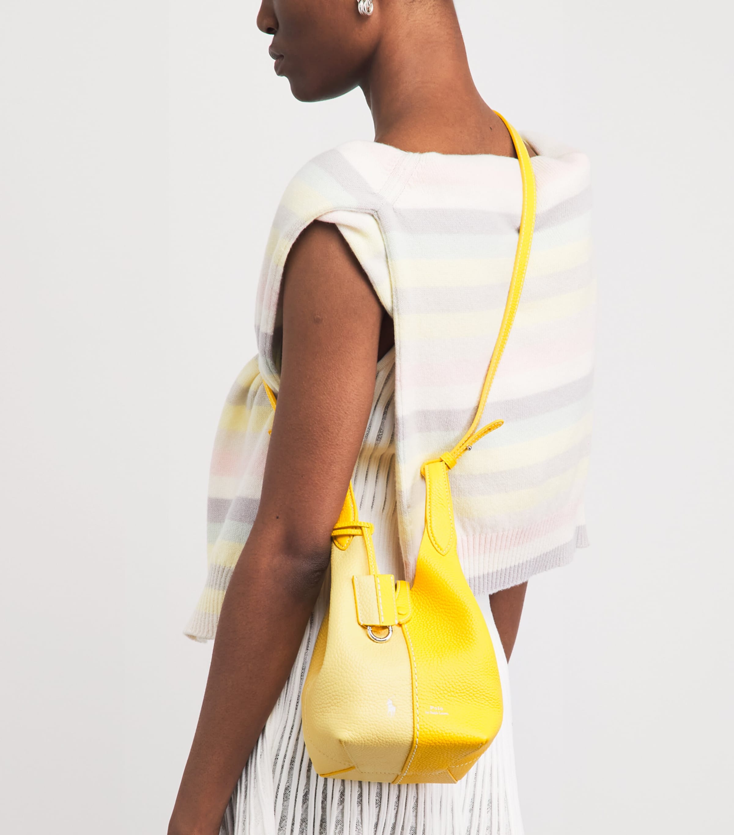 Polo Ralph Lauren Small Leather Polo Play Cross-Body Bag Canary Yel/lemon Mer Image 4