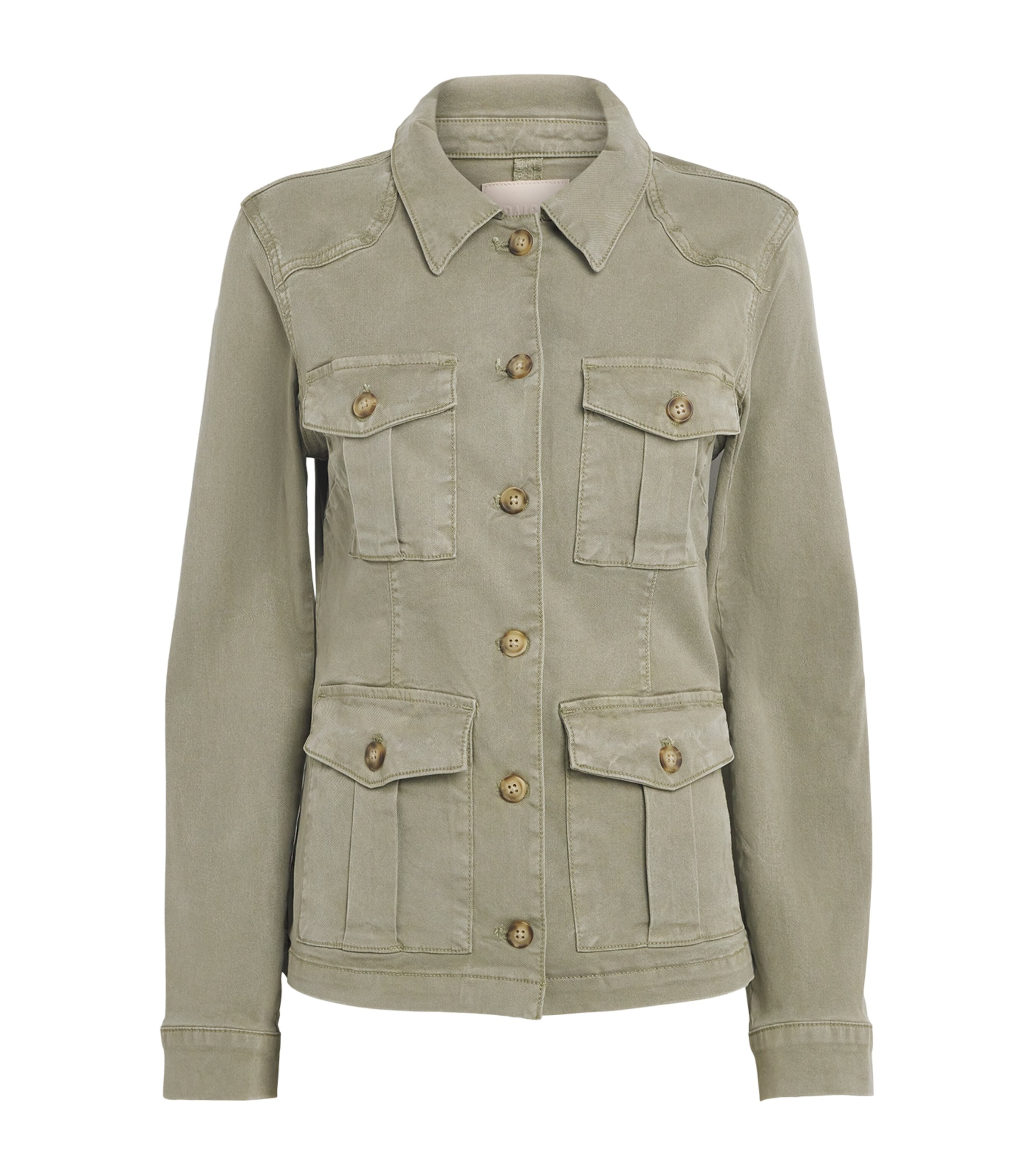 Paige Twill Stacy Utility Jacket In Green