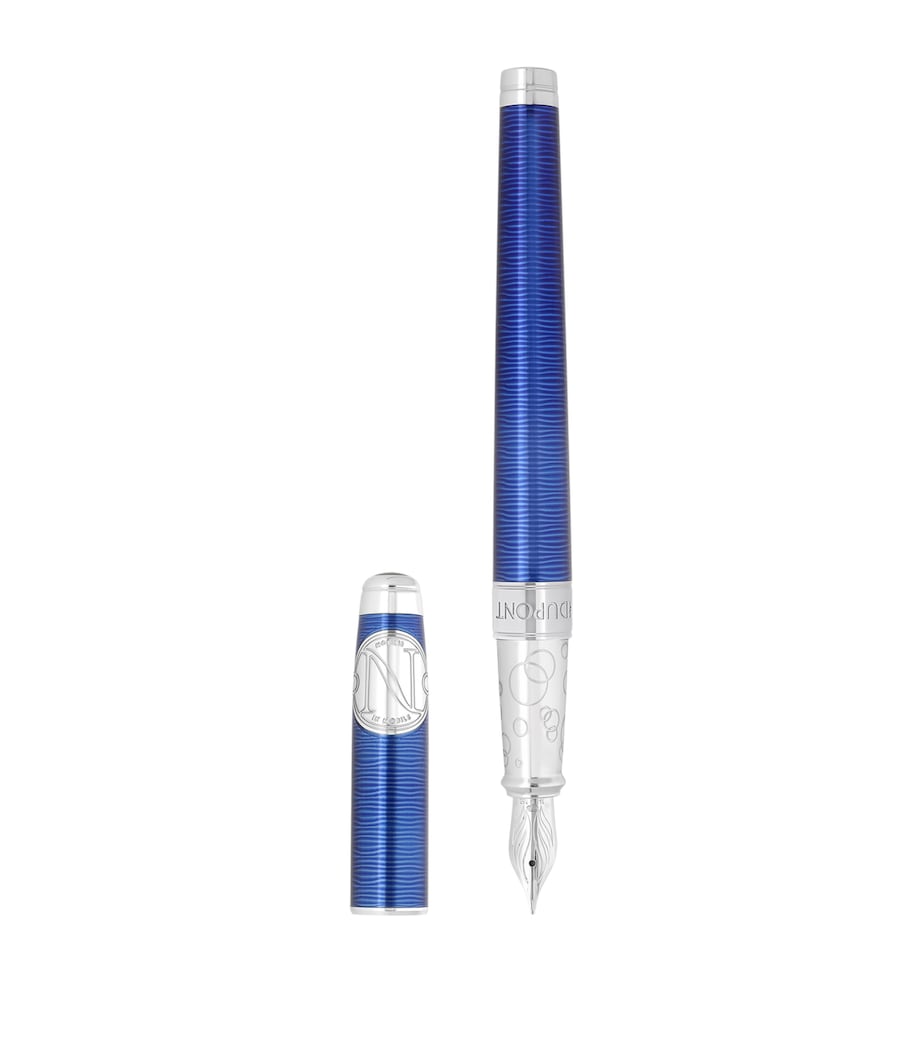 Gulf Stream Line D Eternity Fountain Pen BLUE & PALLADIUM Image 3