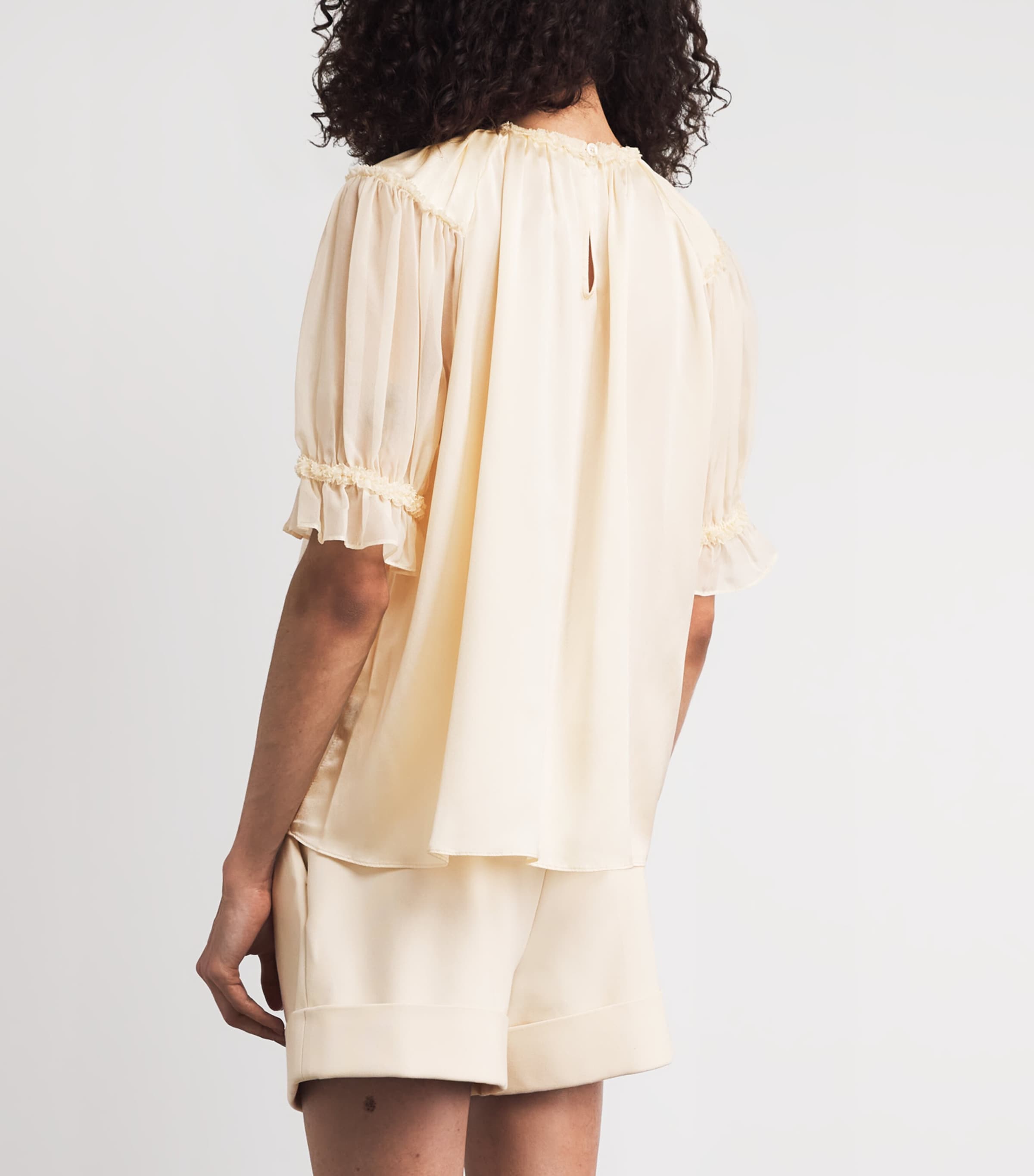 Ulla Johnson Womens Silk Alina Blouse Ivory Image 5