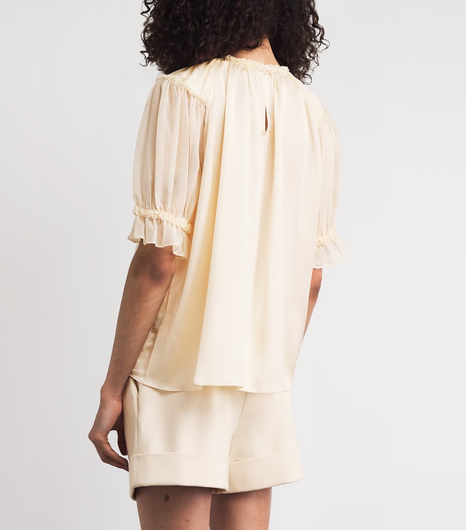 Ulla Johnson Womens Silk Alina Blouse Ivory Image 5