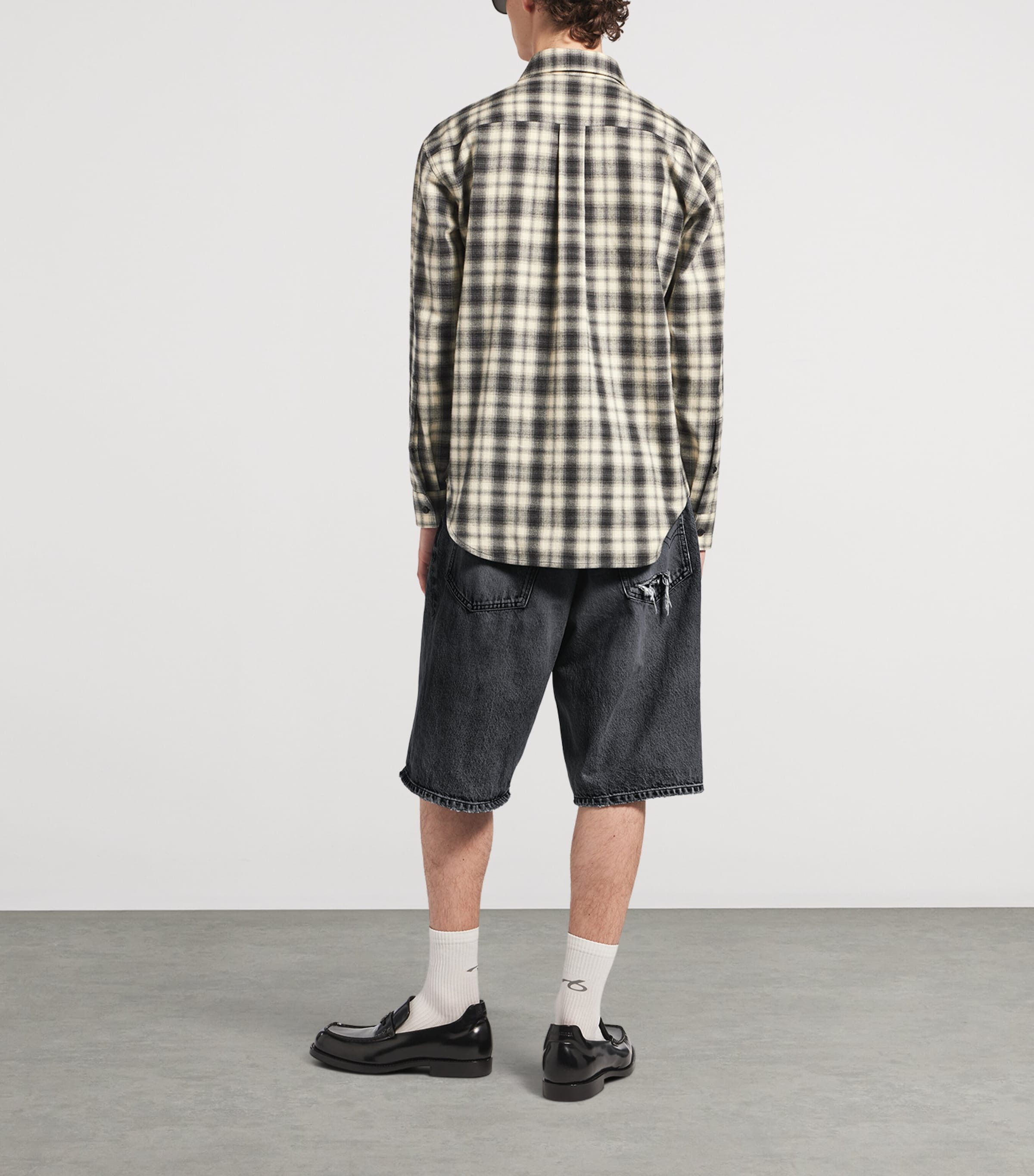Balenciaga Mens Cotton Plaid Shirt Image 3