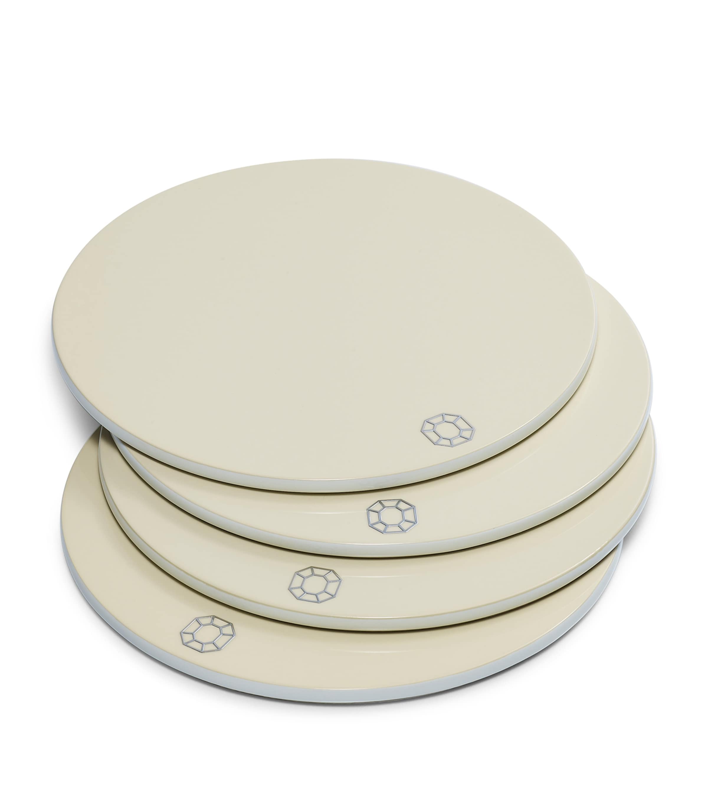 Set of 4 Octogone Coasters CLEAR Image 2