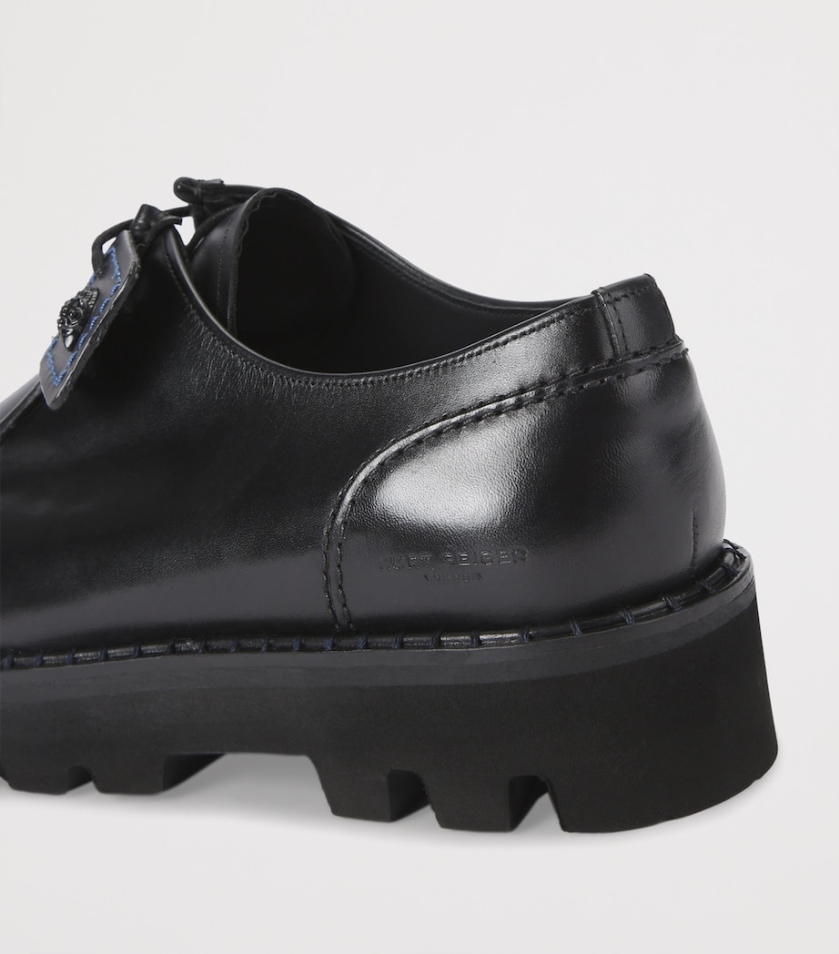 Leather Brompton Derby Shoes BLACK Image 2