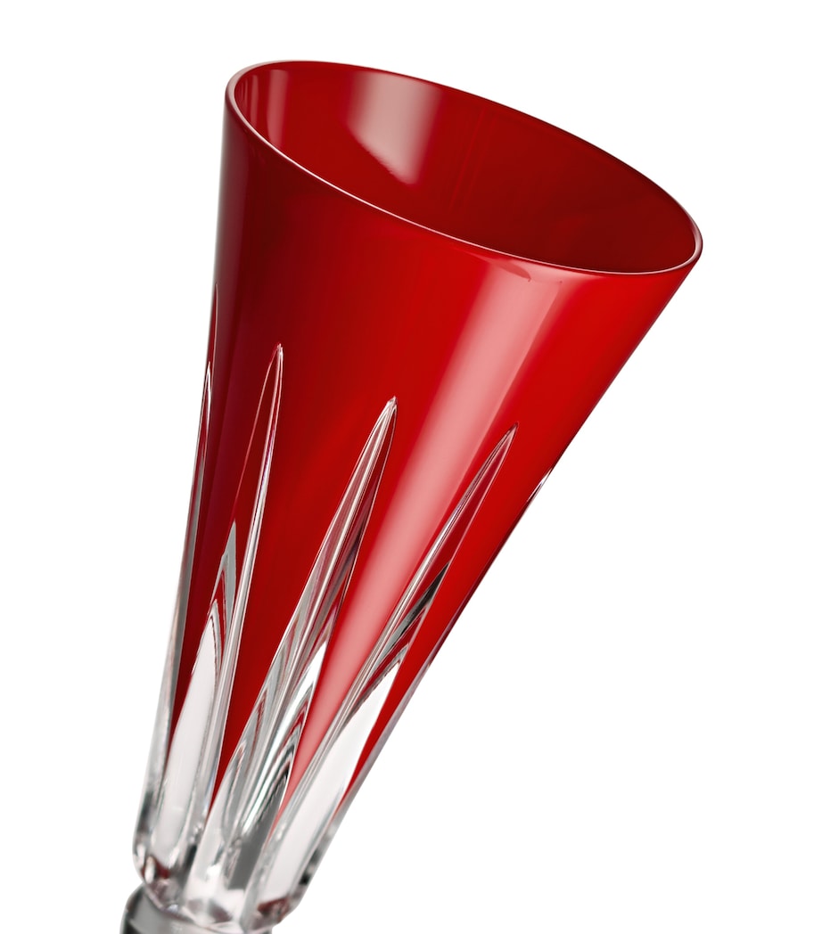Set of 2 Crystal Firework Flutes (175ml) RED Image 3