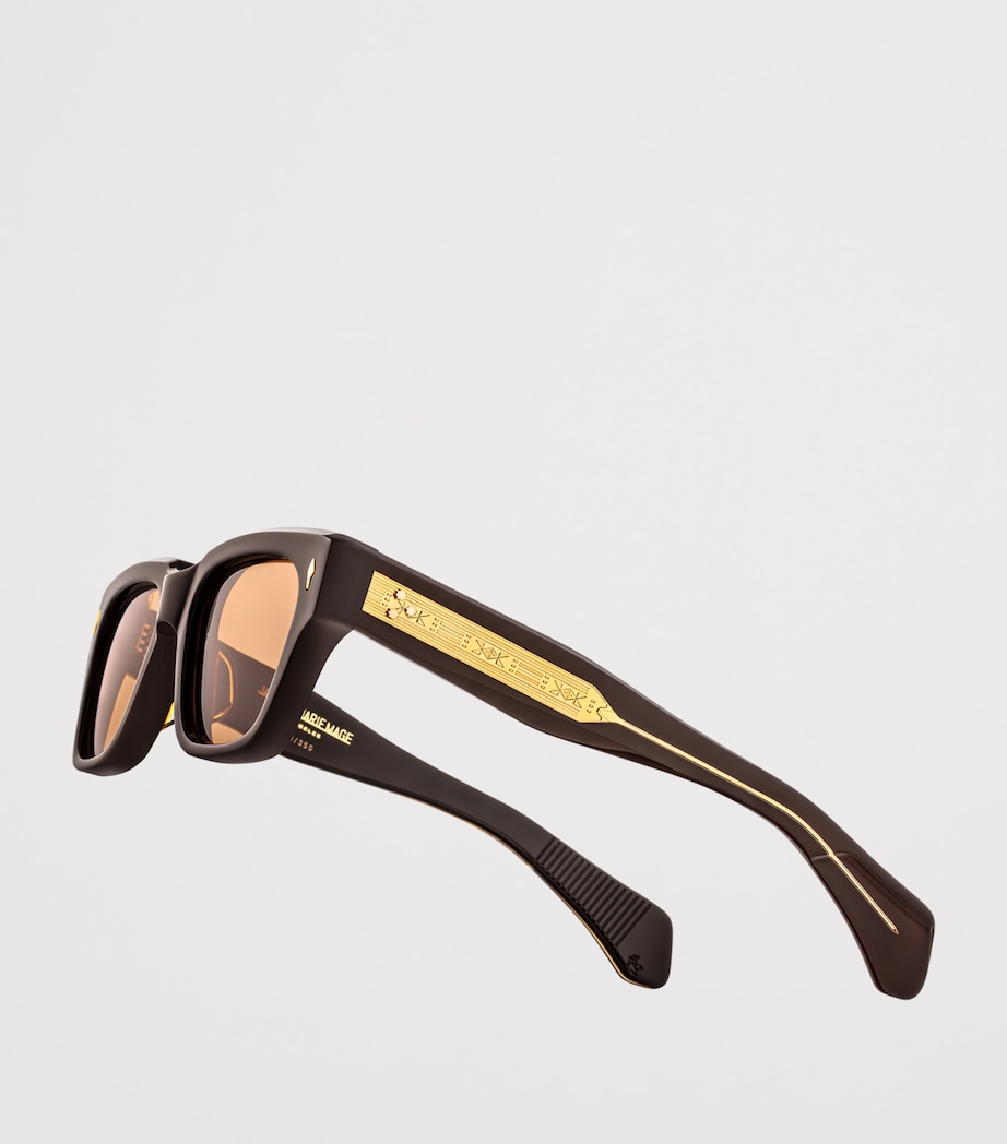 Jacques Marie Mage Acetate Fellini Sunglasses Walnut Image 5