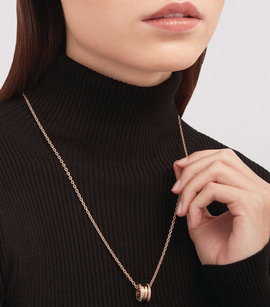 Bvlgari Rose Gold and Diamond B.zero1 Necklace Pink Gold Image 8