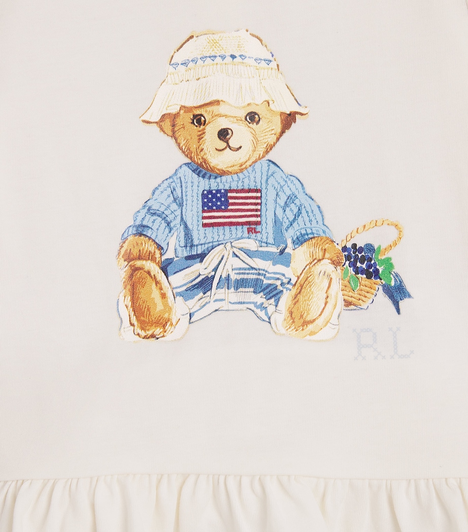 Ralph Lauren Kids Cotton Polo Bear T-Shirt and Shorts Set (3-24 Months) White Image 4