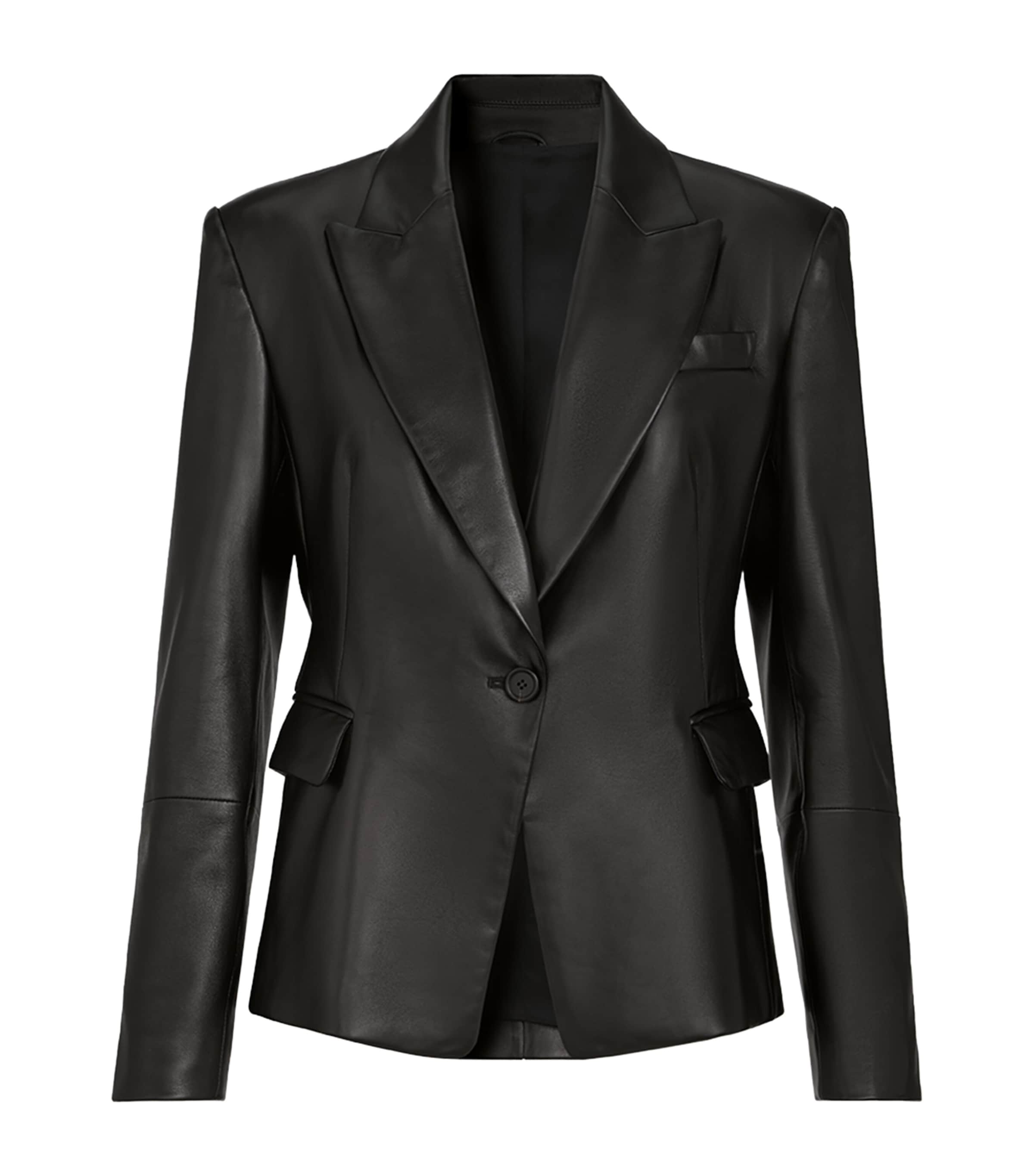 Brunello Cucinelli Womens Nappa Leather Single-Breasted Blazer Image 1