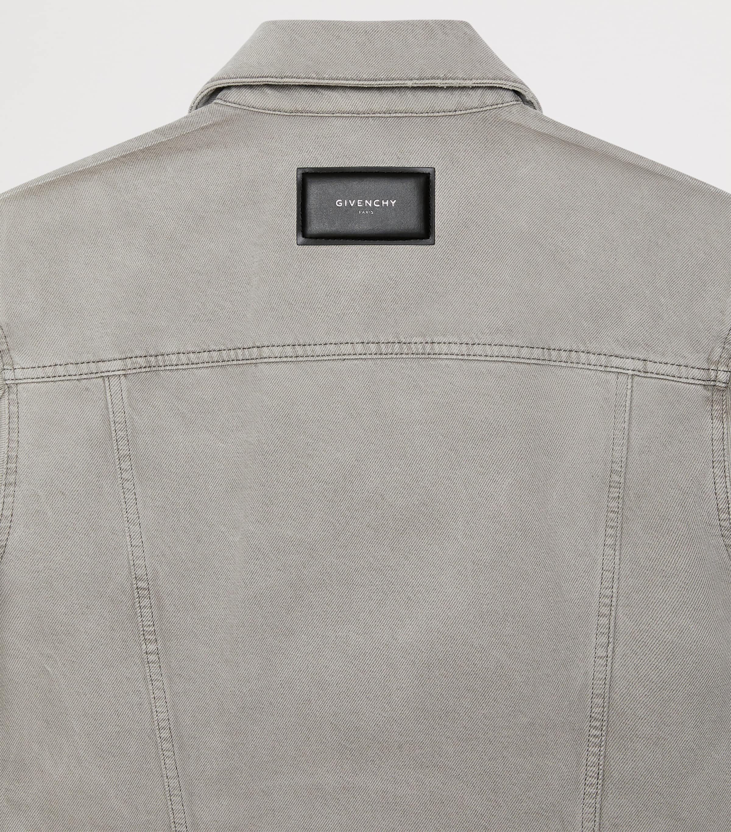 Givenchy Mens Crease-Effect Denim Jacket Image 4
