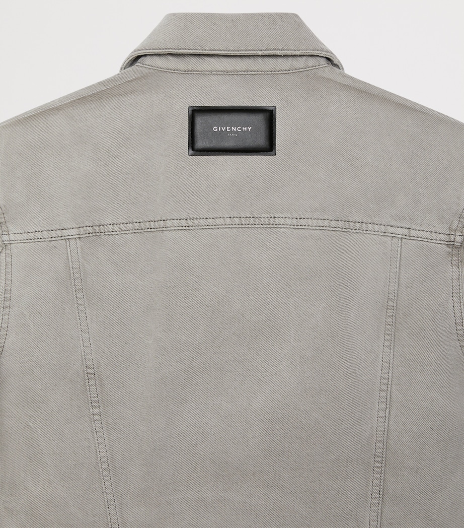 Givenchy Mens Crease-Effect Denim Jacket Image 4