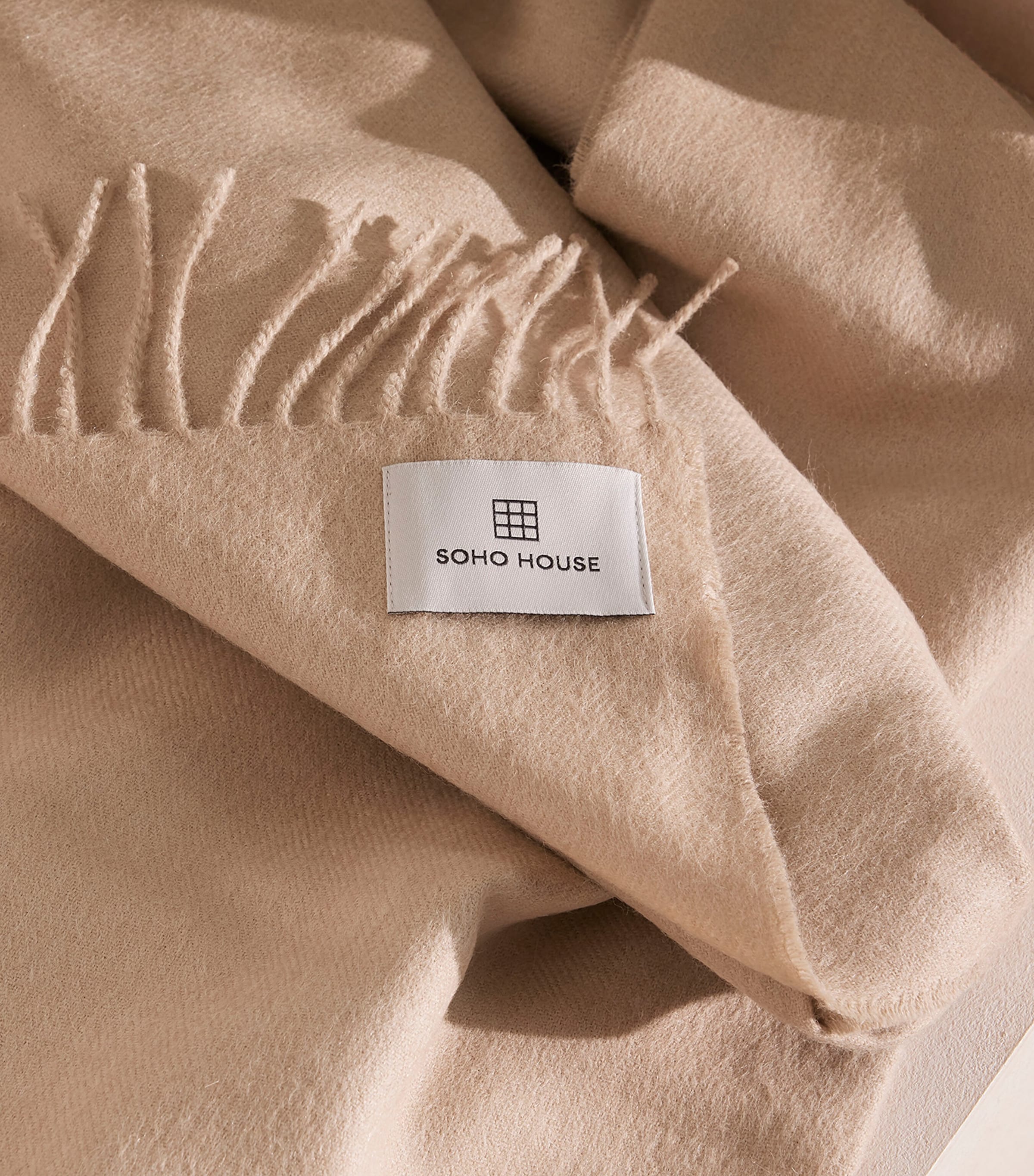 Soho Home Alpaca Wool Maria Throw Beige Image 4