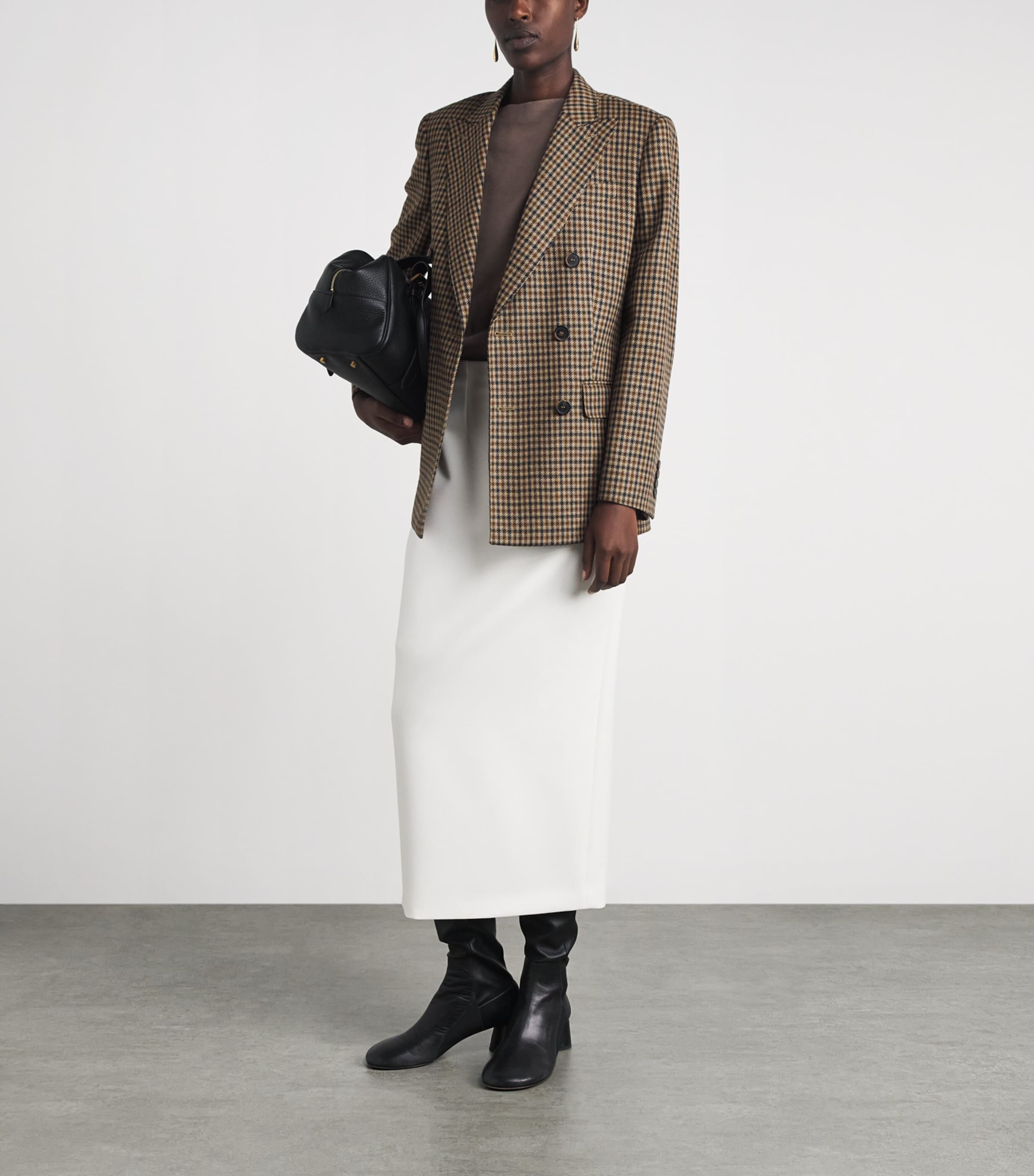 Max Mara Womens Virgin Wool Blazer Beige Image 2