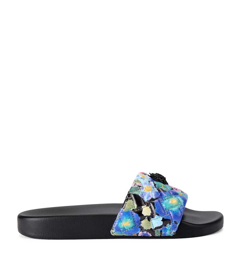 Kurt Geiger London Floral Meena Slides Blk/other Image 1