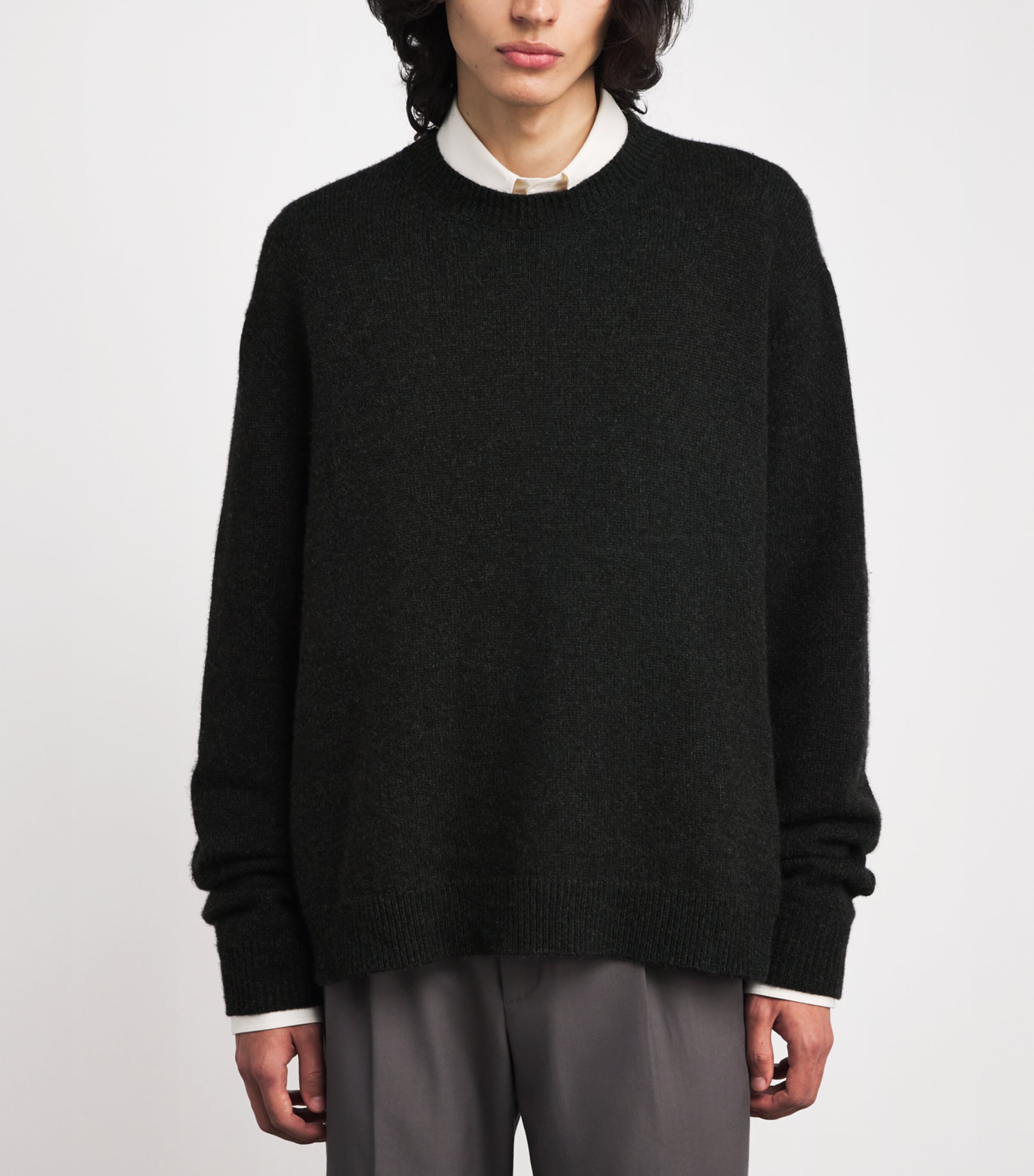 The Row Mens Dumbo Cashmere Sweater Charcoal Image 3