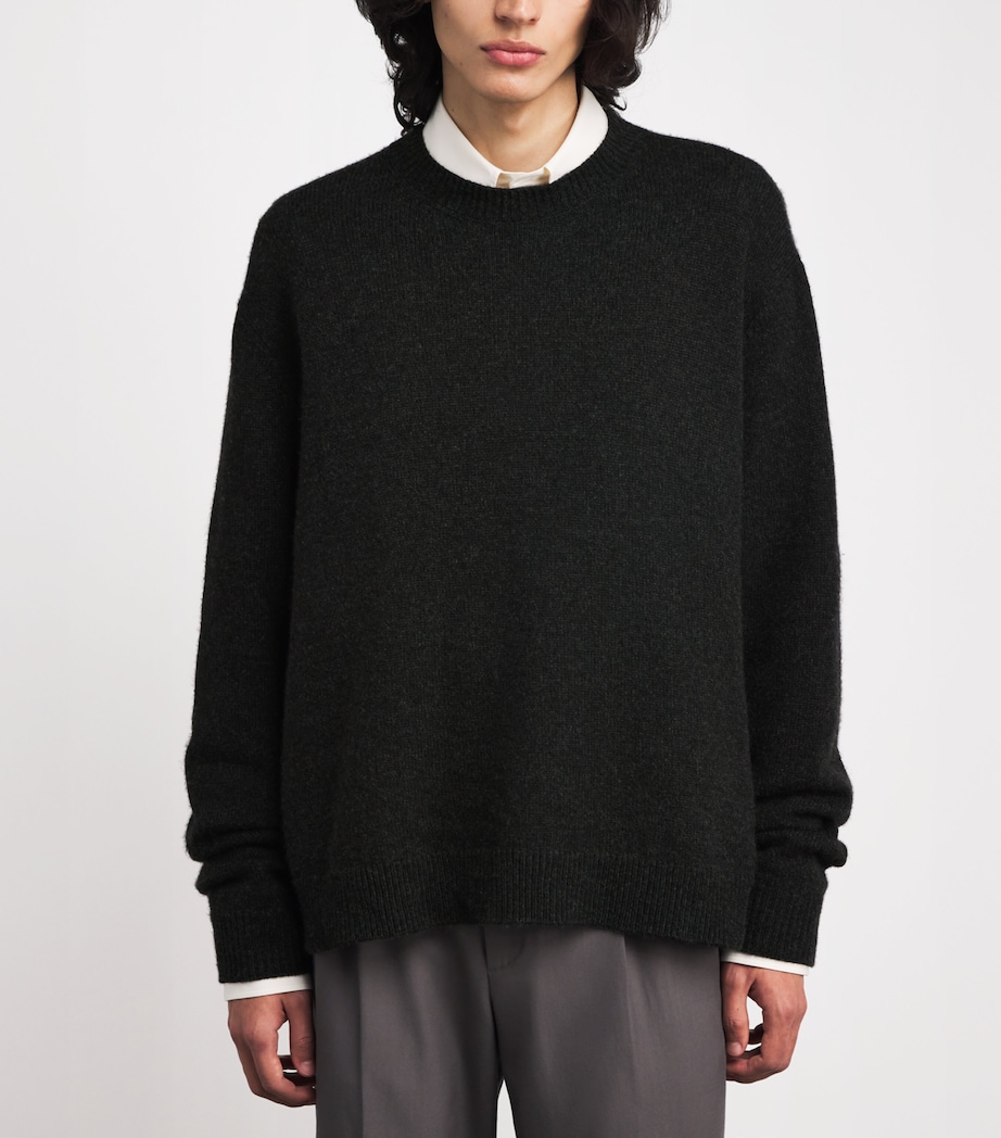 The Row Mens Dumbo Cashmere Sweater Charcoal Image 3