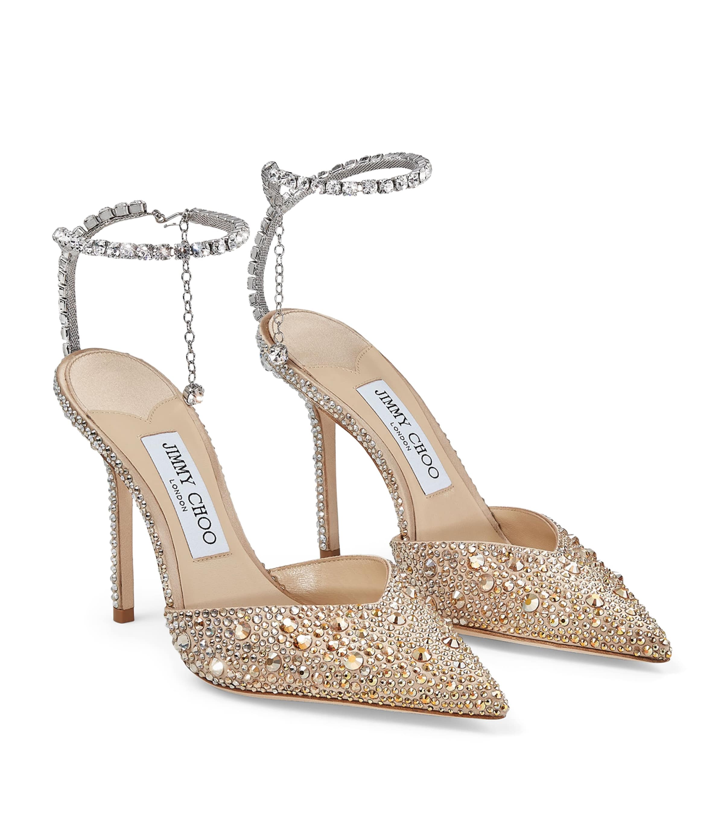 Saeda 100 Crystal Embellished Pumps GOLD/CRYSTAL Image 4