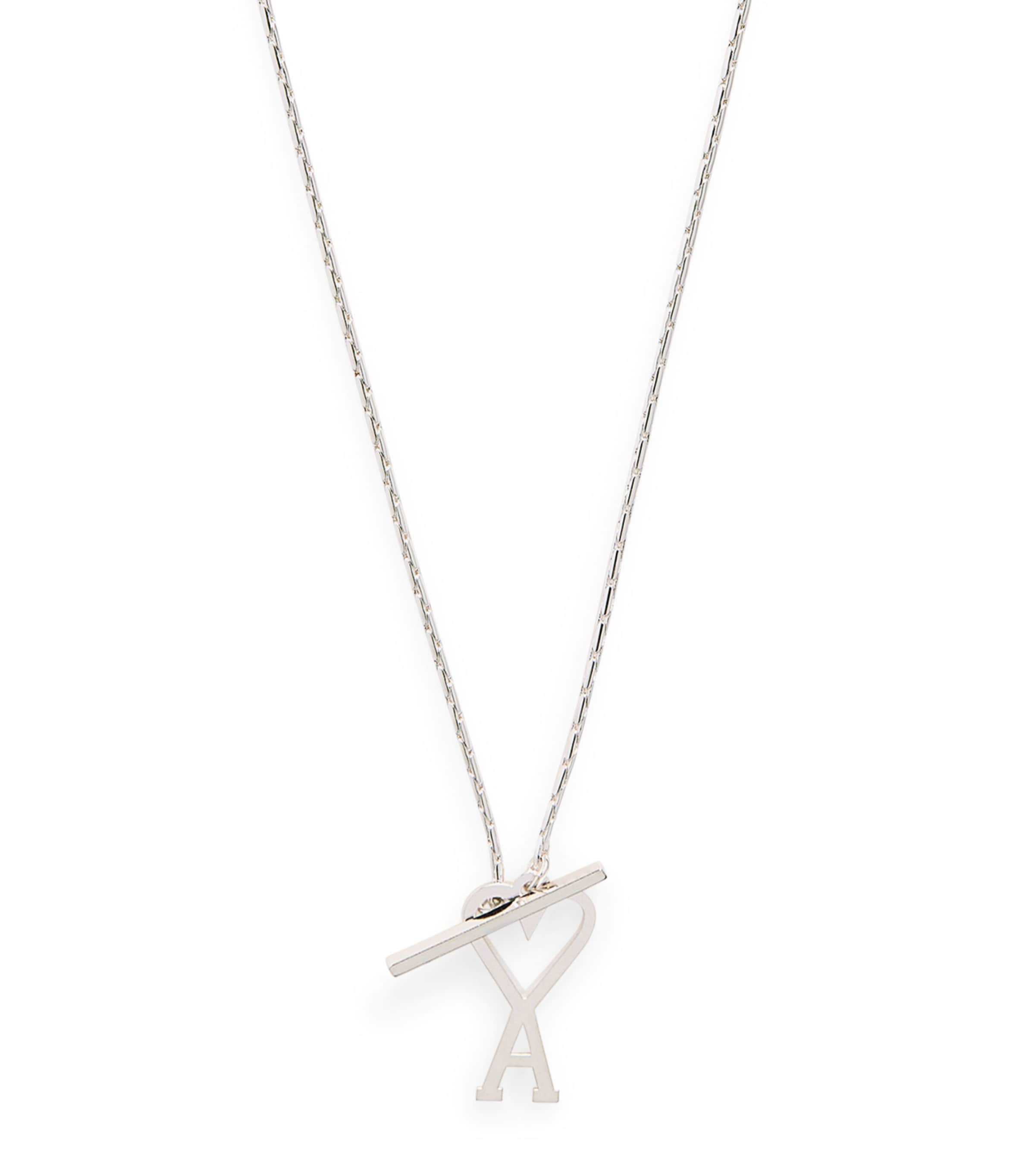 AMI Paris Logo Pendant Necklace | Fashion Jewellery | Necklaces | Men Accessories | Jewellery | Designers | Ami Paris