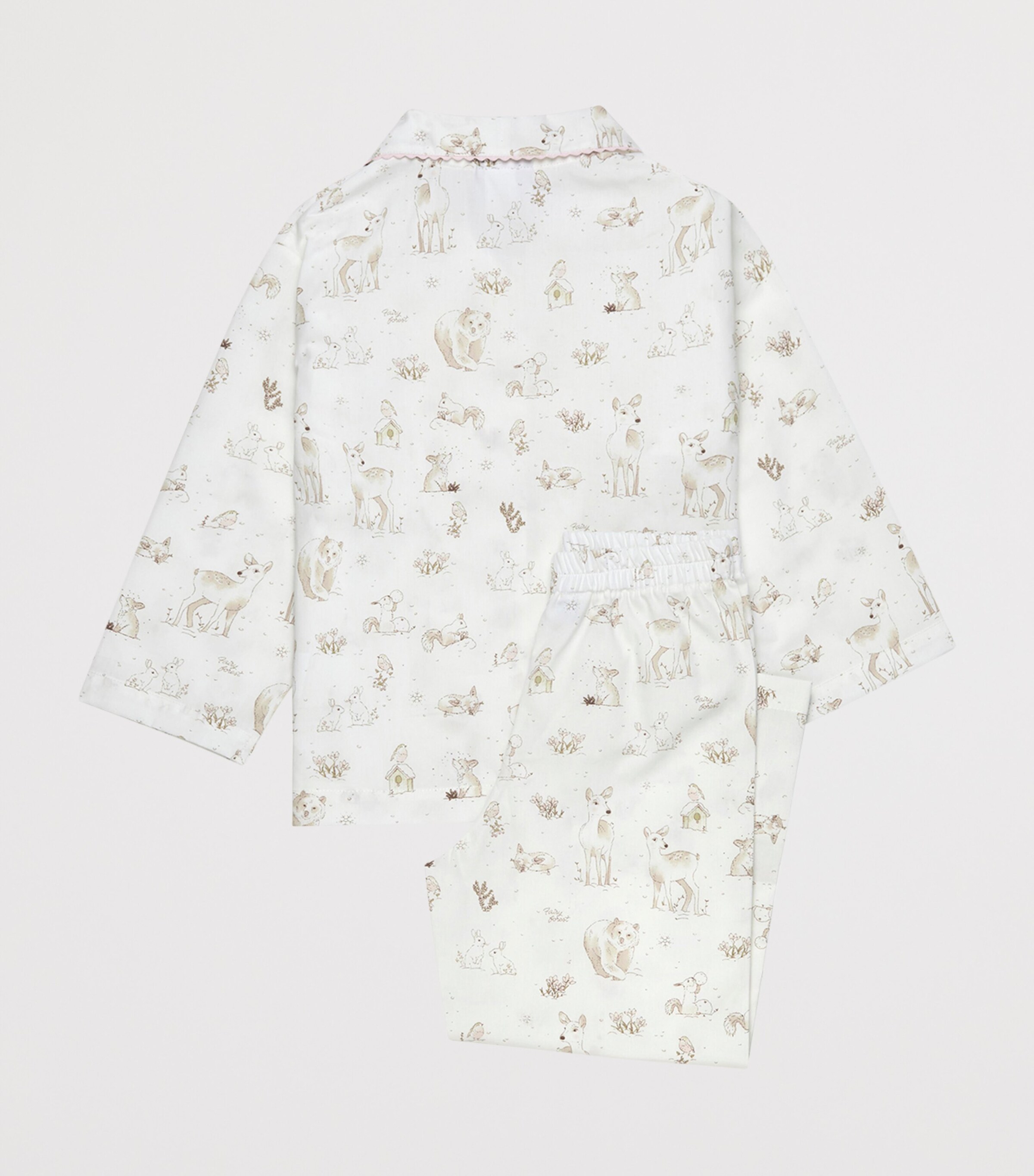 Trotters Cotton Winter Woodland Pyjama Set (12-18 Months) White Image 2