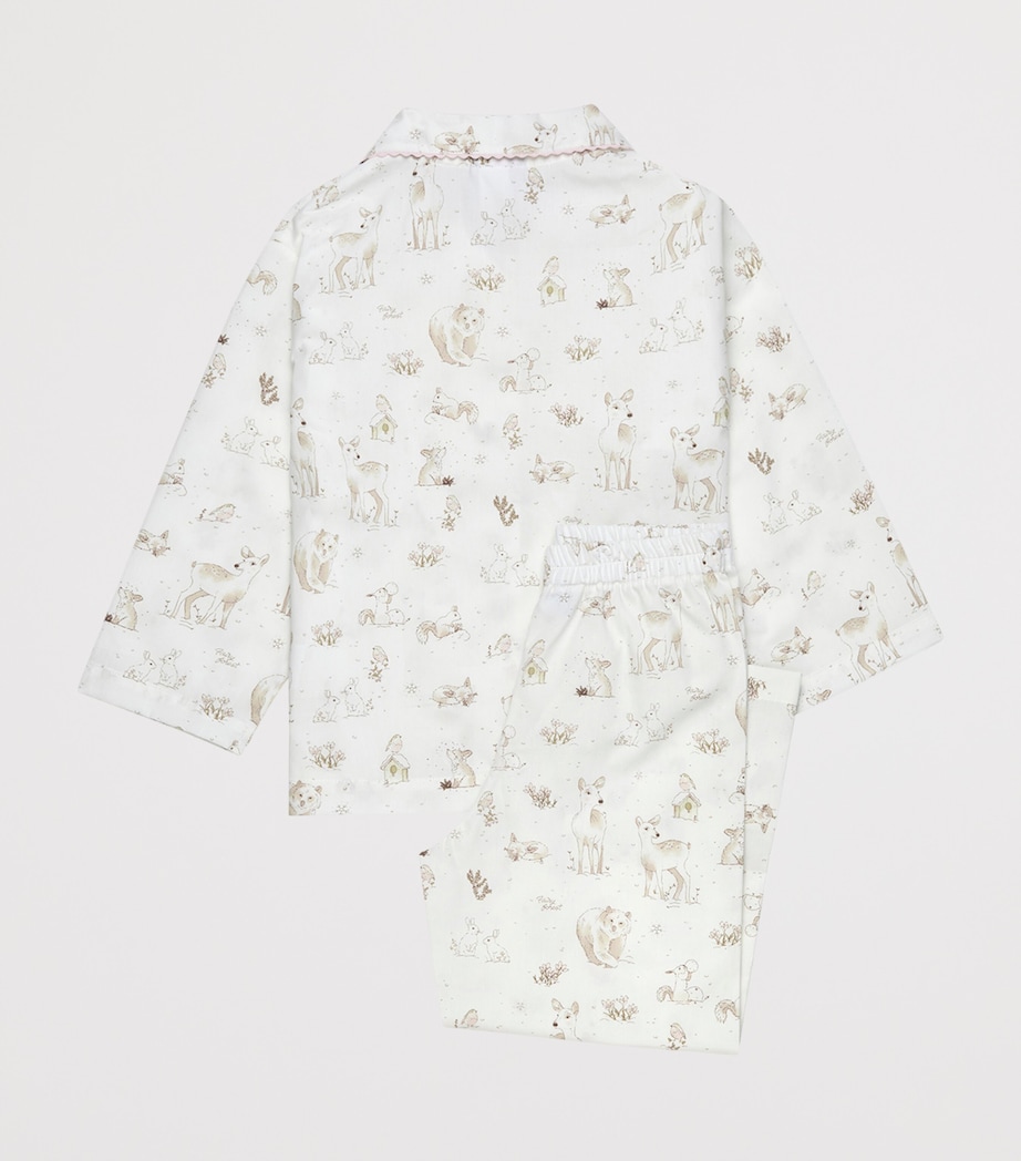 Cotton Winter Woodland Pyjama Set (12-18 Months) WHITE Image 2
