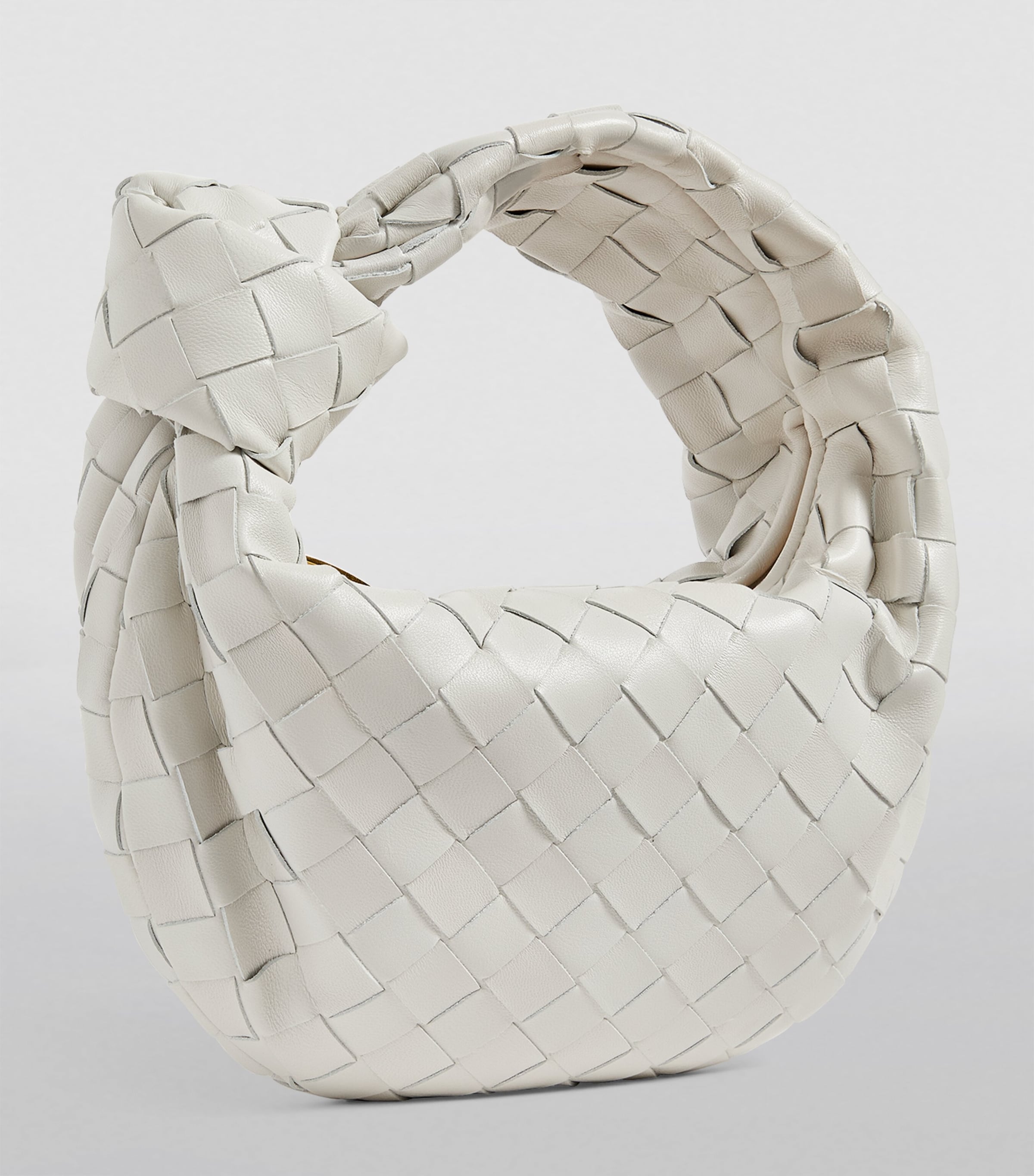 Bottega Veneta Mini Leather Jodie Bag Chalk Gold Image 3