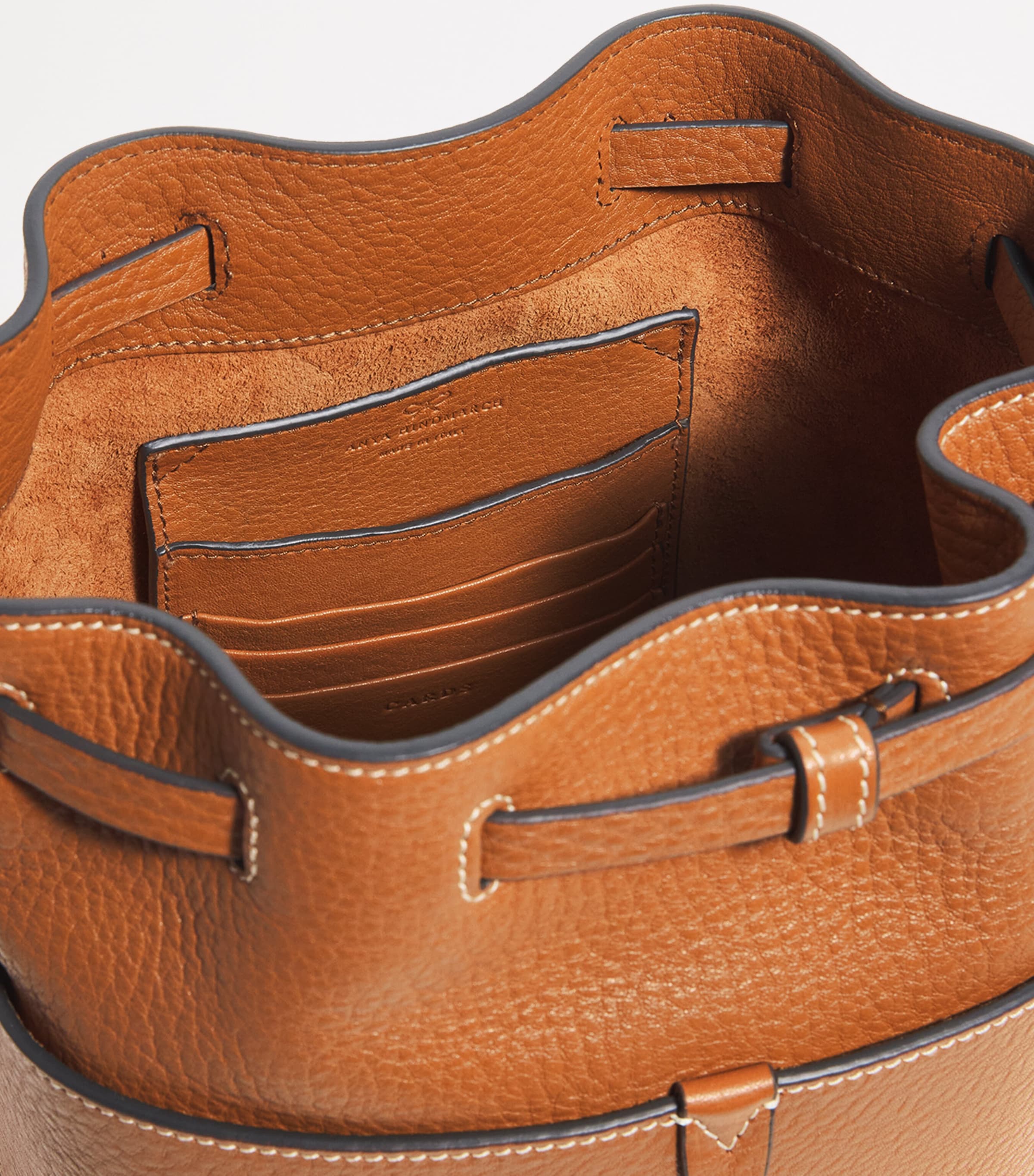 Anya Hindmarch Small Leather Return To Nature Bucket Bag