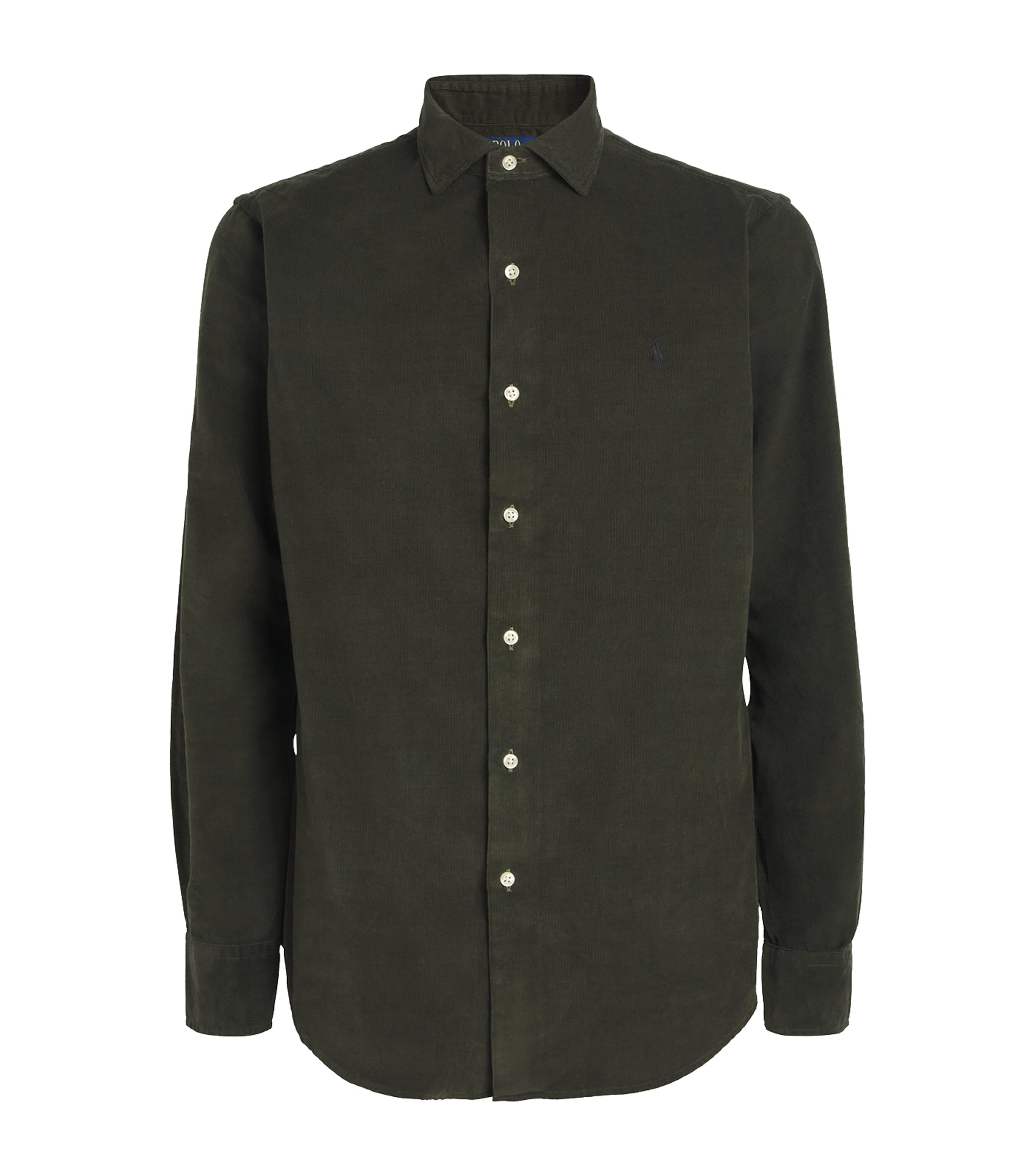 Polo Ralph Lauren Cotton Corduroy Custom Fit Shirt In Green