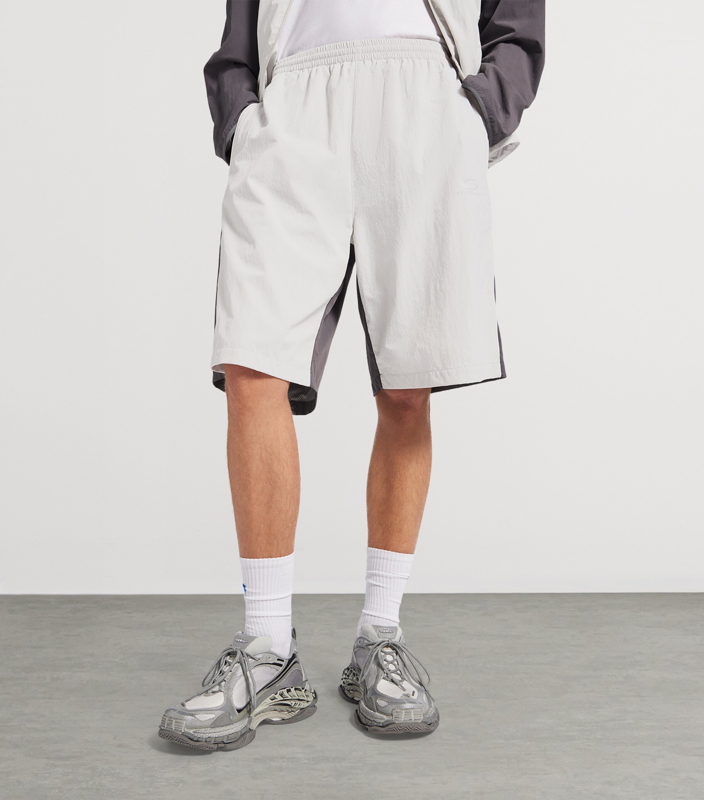 Balenciaga Mens Loop Sports Icon Track Shorts Image 5