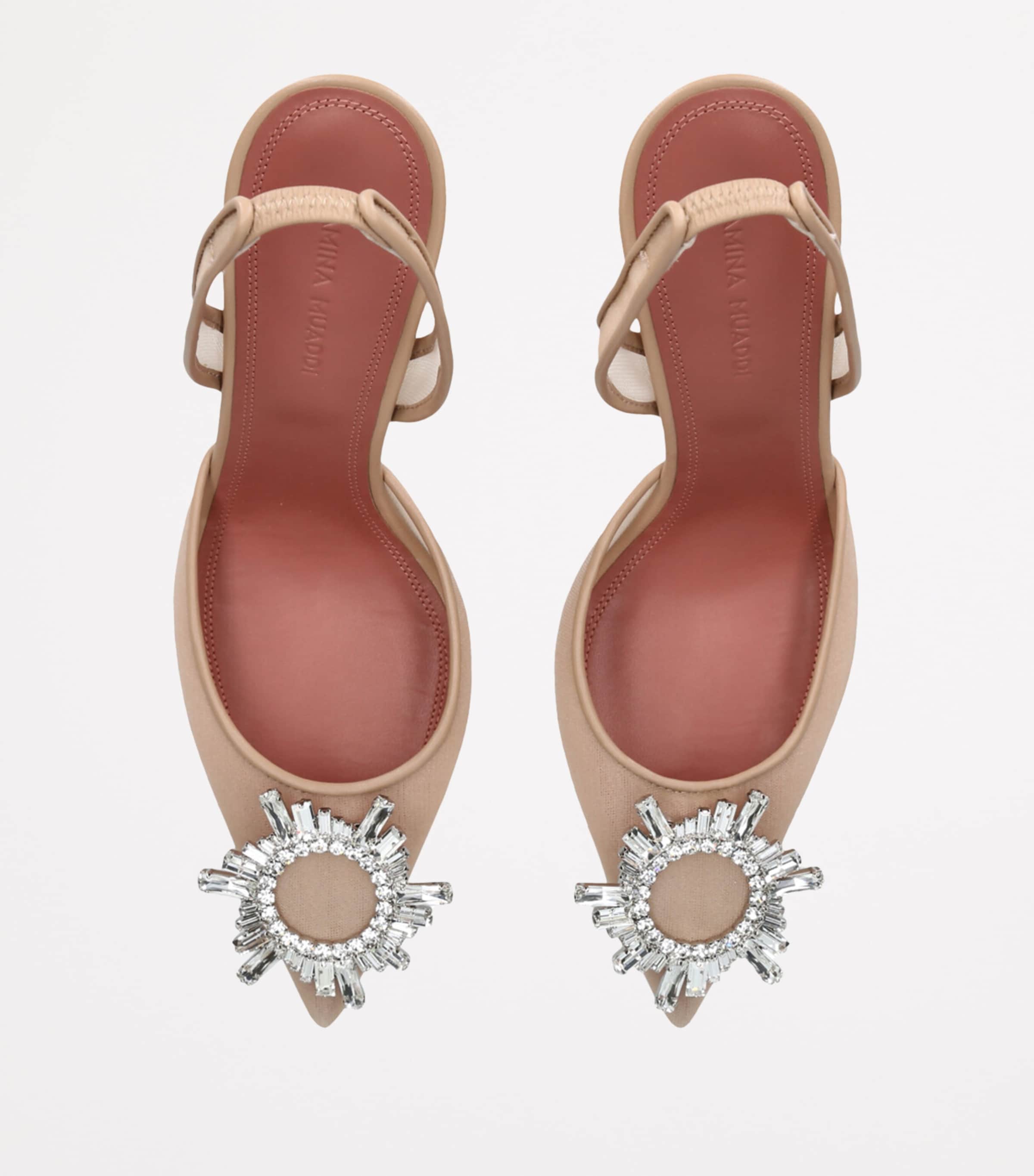 Mesh Begum Slingback Pumps 95 BEIGE Image 4