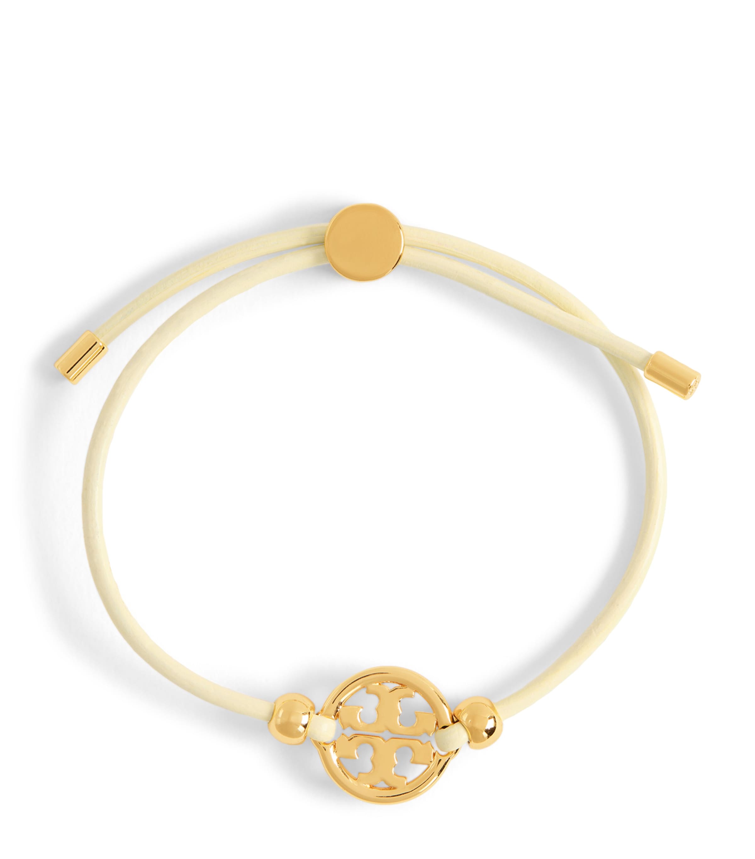 Shop Tory Burch Leather Miller Slider Bracelet In Gold