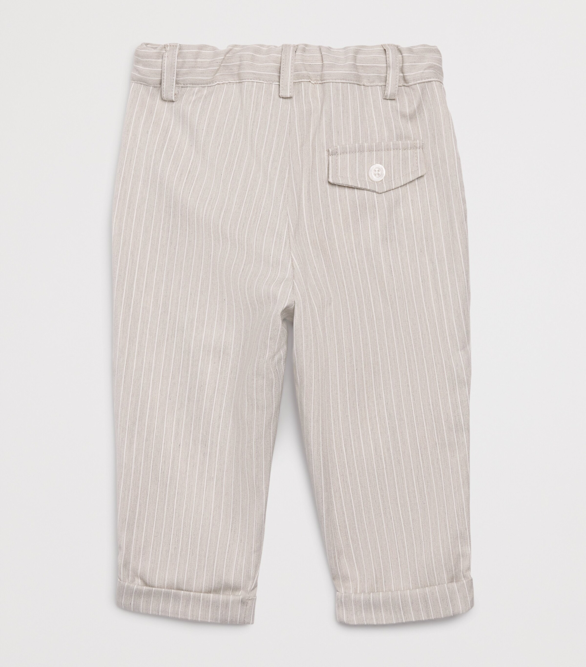 Patachou Pinstripe Chinos (6 Months - 4 Years) Beige Stripes Image 2