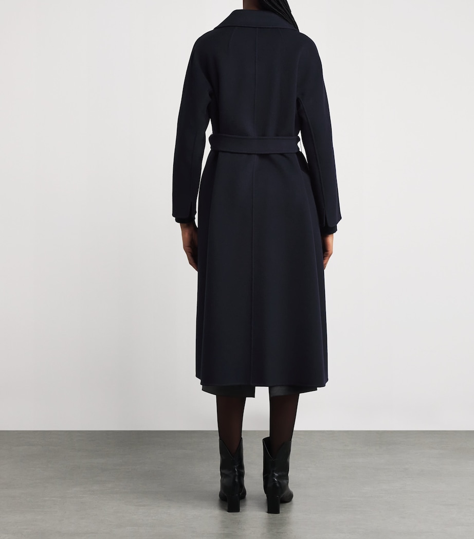 Virgin Wool Midi Wrap Coat MIDNIGHTBLUE Image 4