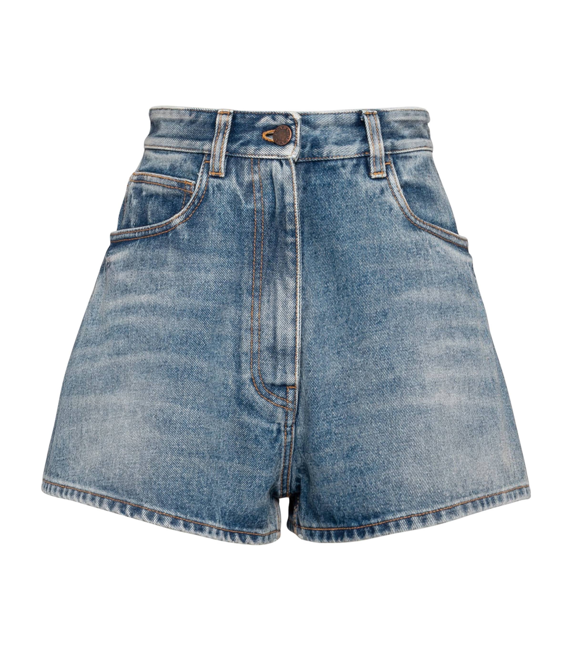 【関税込み】prada HIGH WAIST BERMUDA SHORTS Prada Denim Shorts | Saks Fifth Avenue