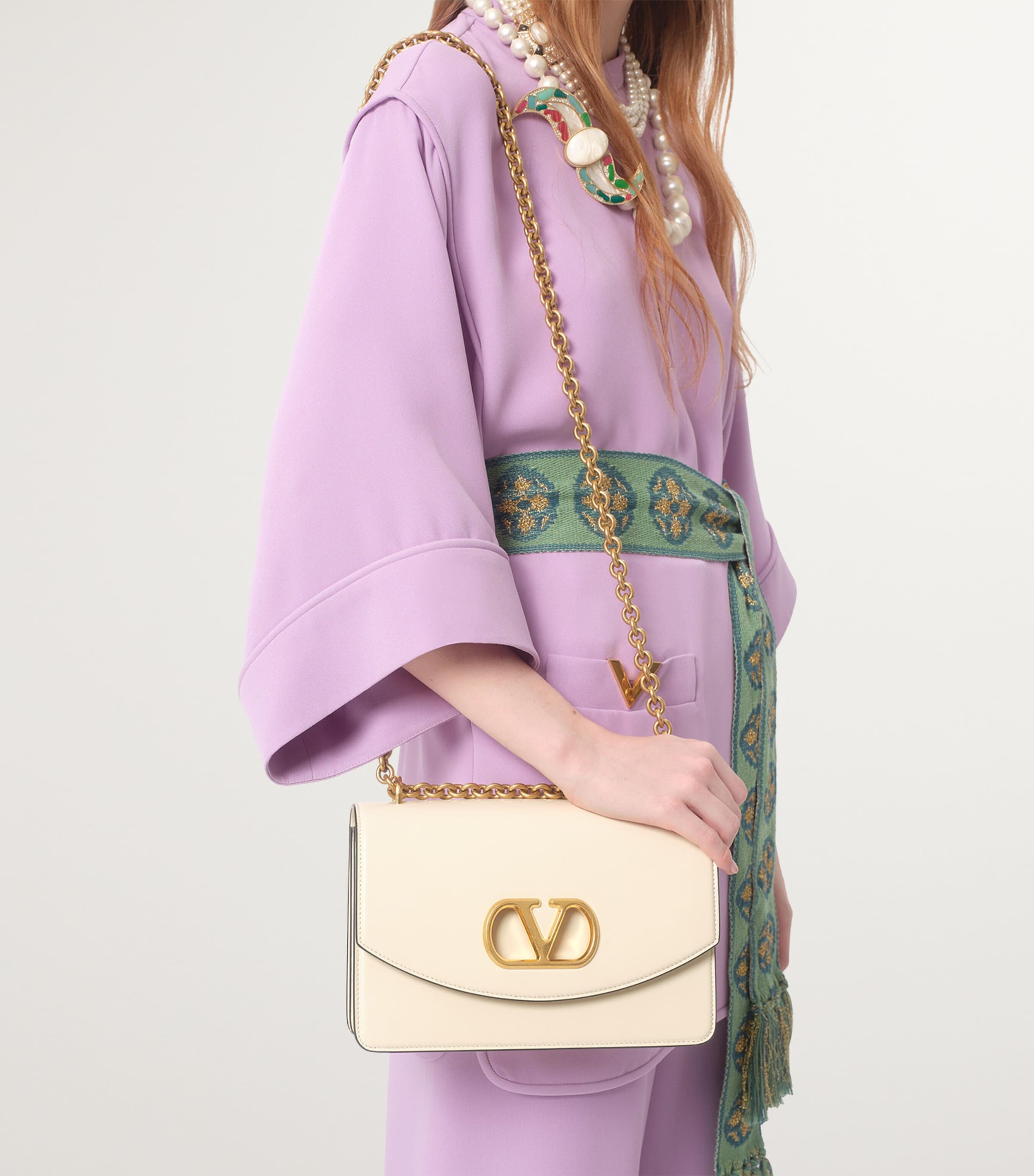 Valentino Womens Silk Flared-Sleeve Mini Dress Image 4