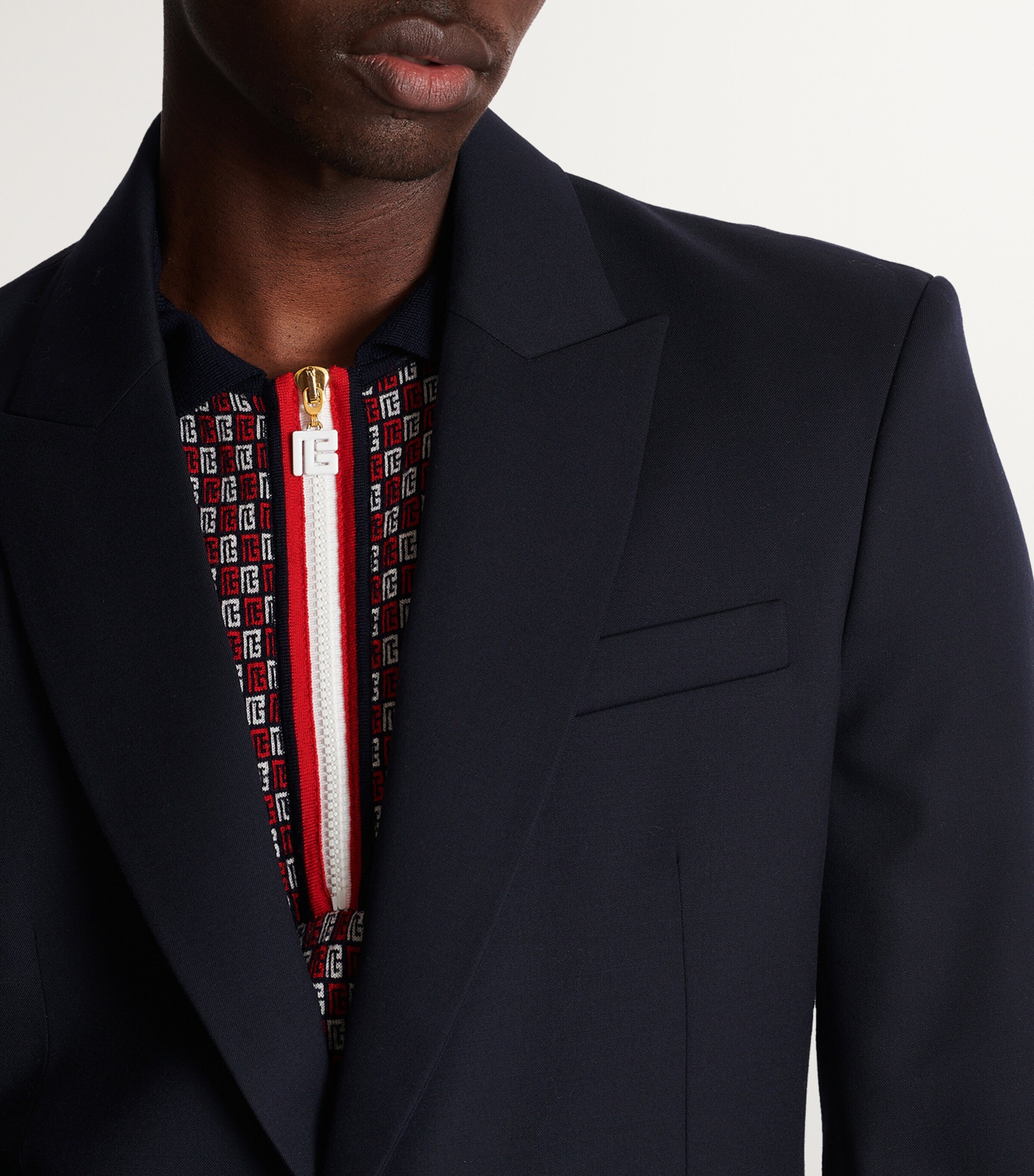 Wool Single-Breasted Blazer 6UB MARINE Image 8