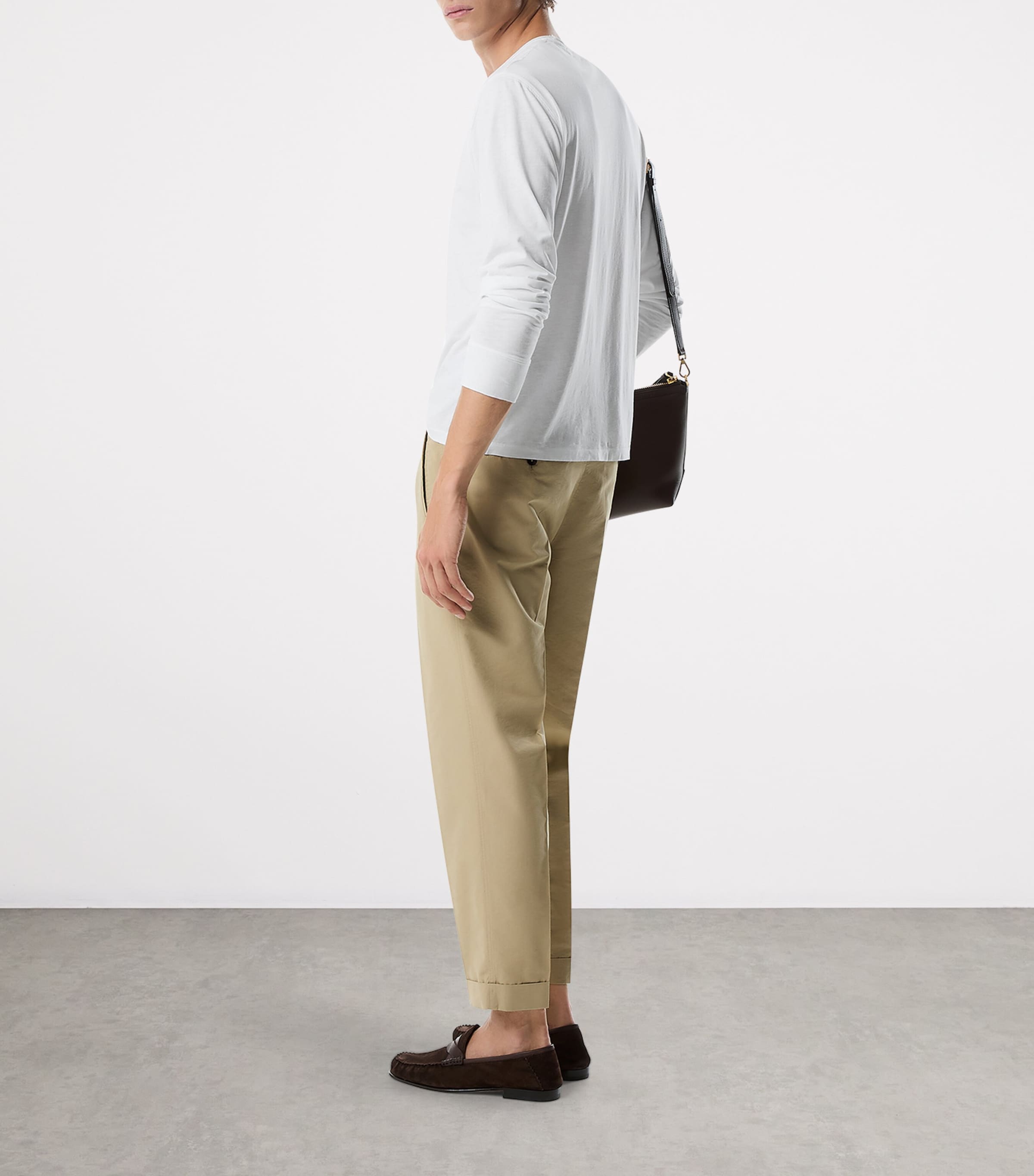 Cotton-Silk Tailored Trousers FG183 Image 3