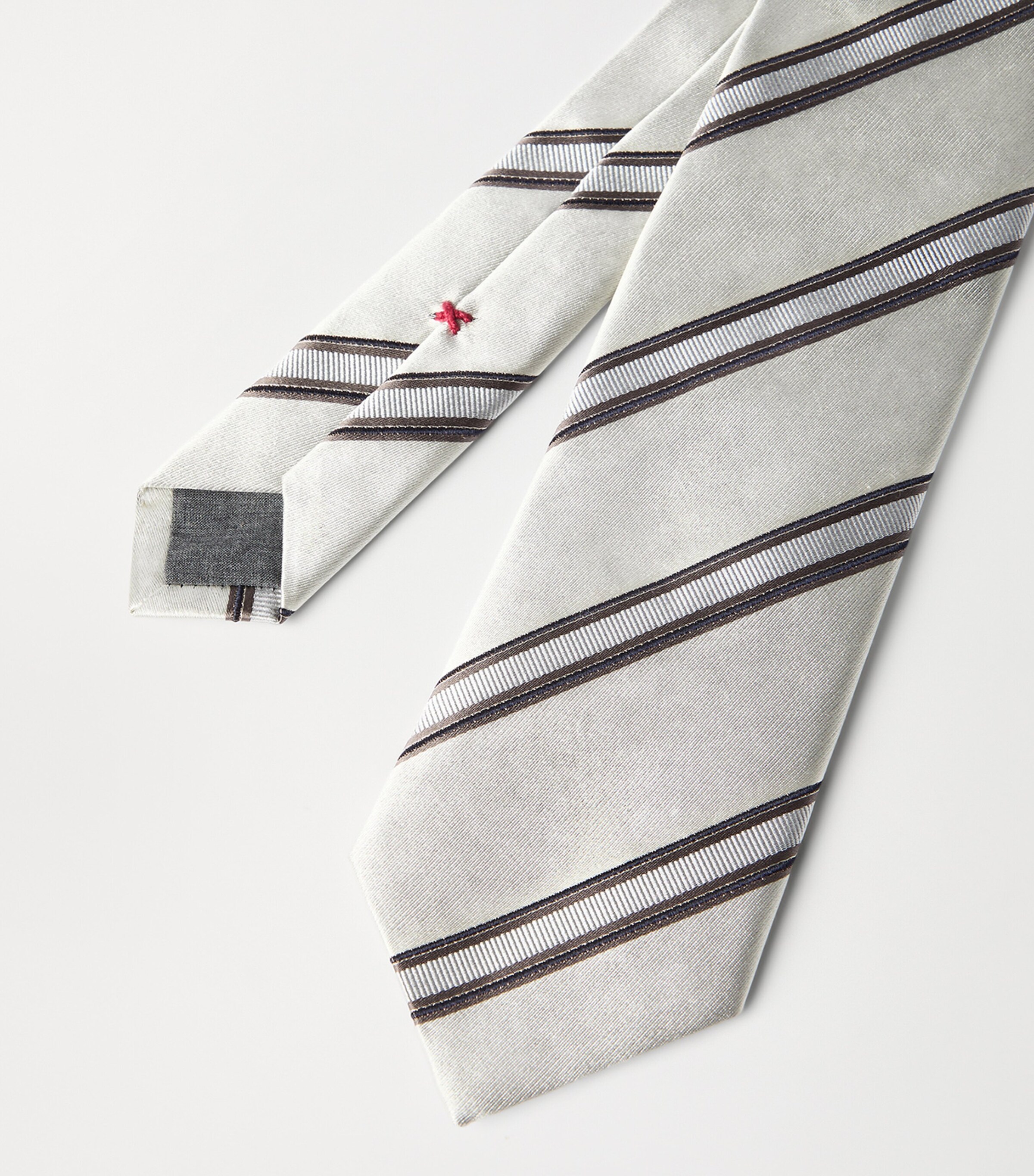 Silk-Cotton Regimental Stripe Tie COB30 Image 3