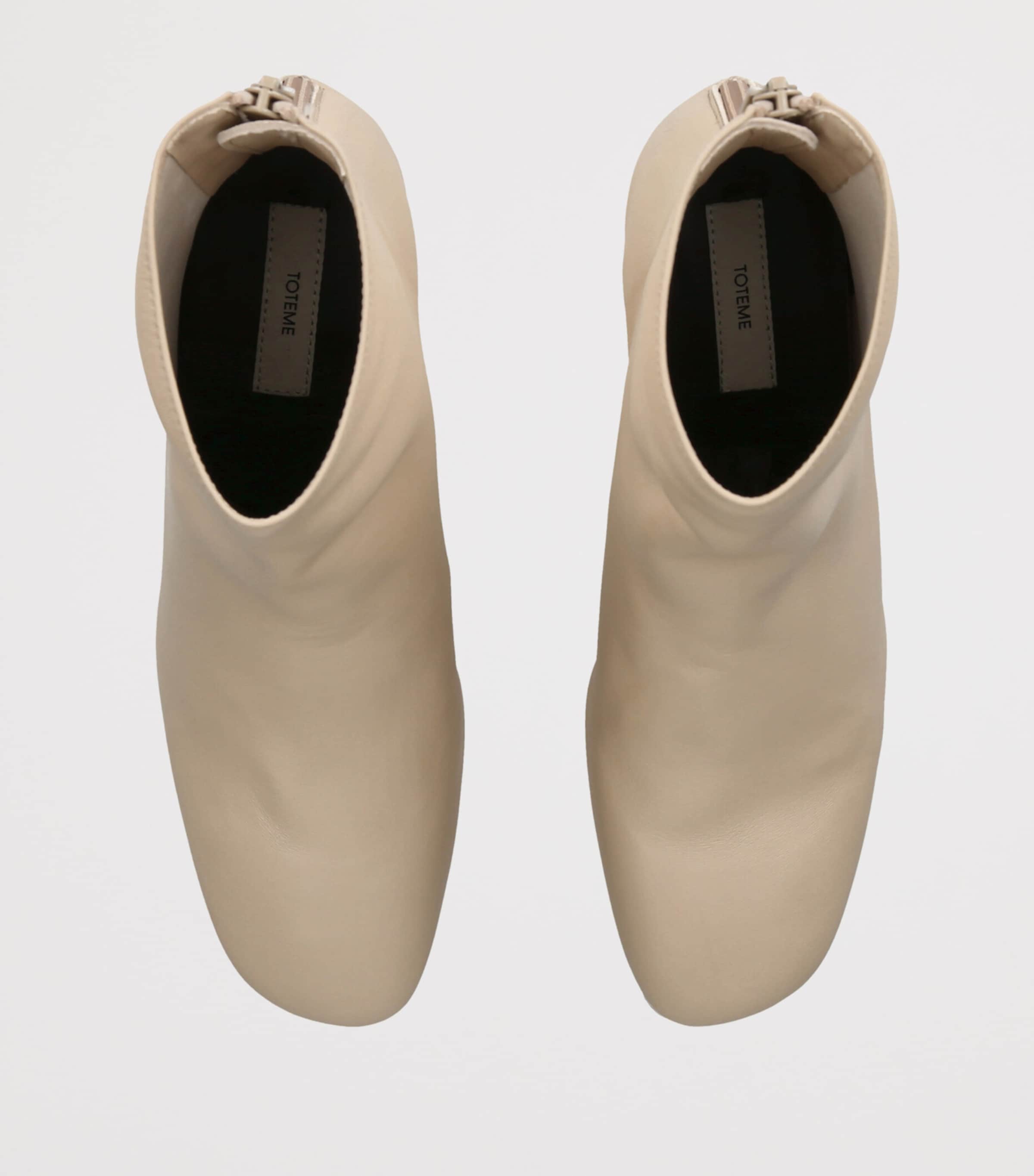 Toteme Leather Ankle Boots 60 Beige Image 3