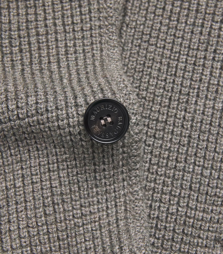 Maurizio Baldassari Mens Virgin Wool Brenta Shacket Lunar Rock Grey Image 6