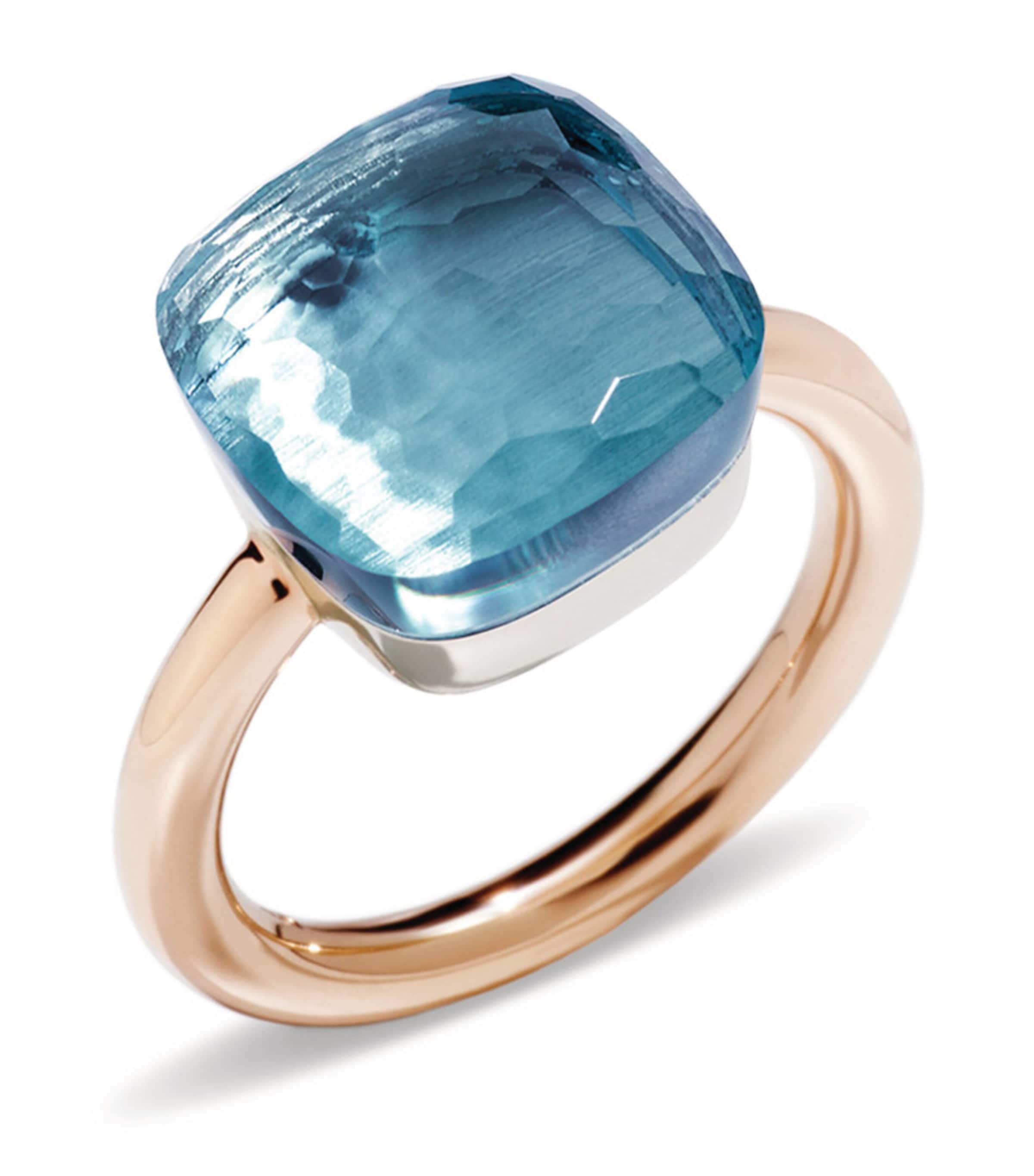 POMELLATO BLUE TOPAZ NUDO CLASSIC RING