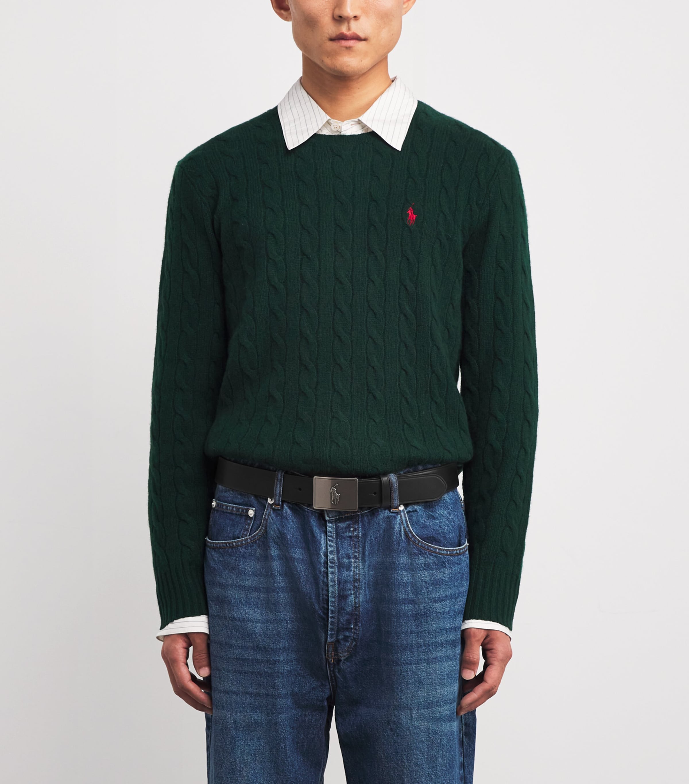 Polo Ralph Lauren Leather Polo Pony Belt Black Image 2