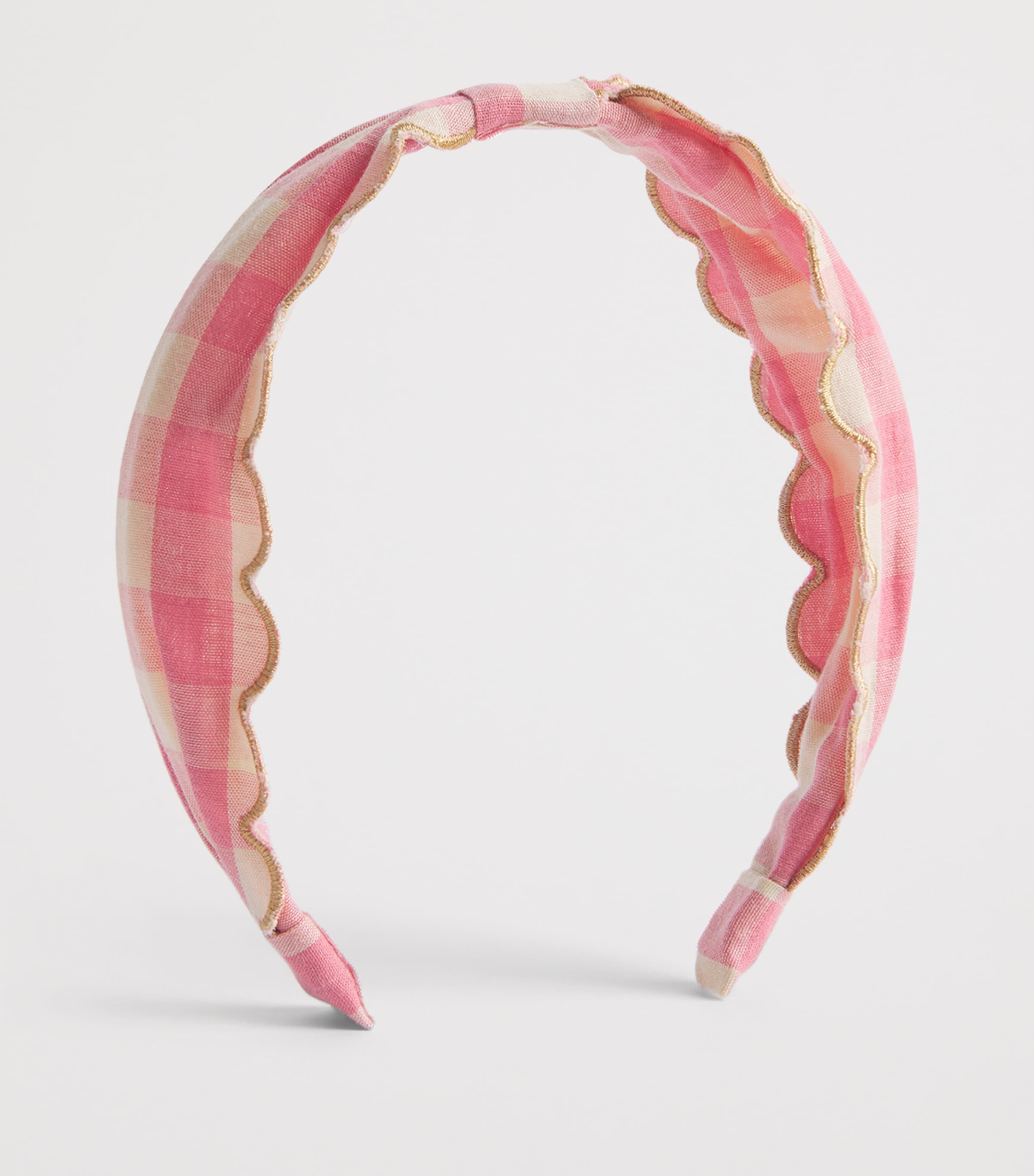 Rockahula Scalloped Gingham Headband Pink Image 2
