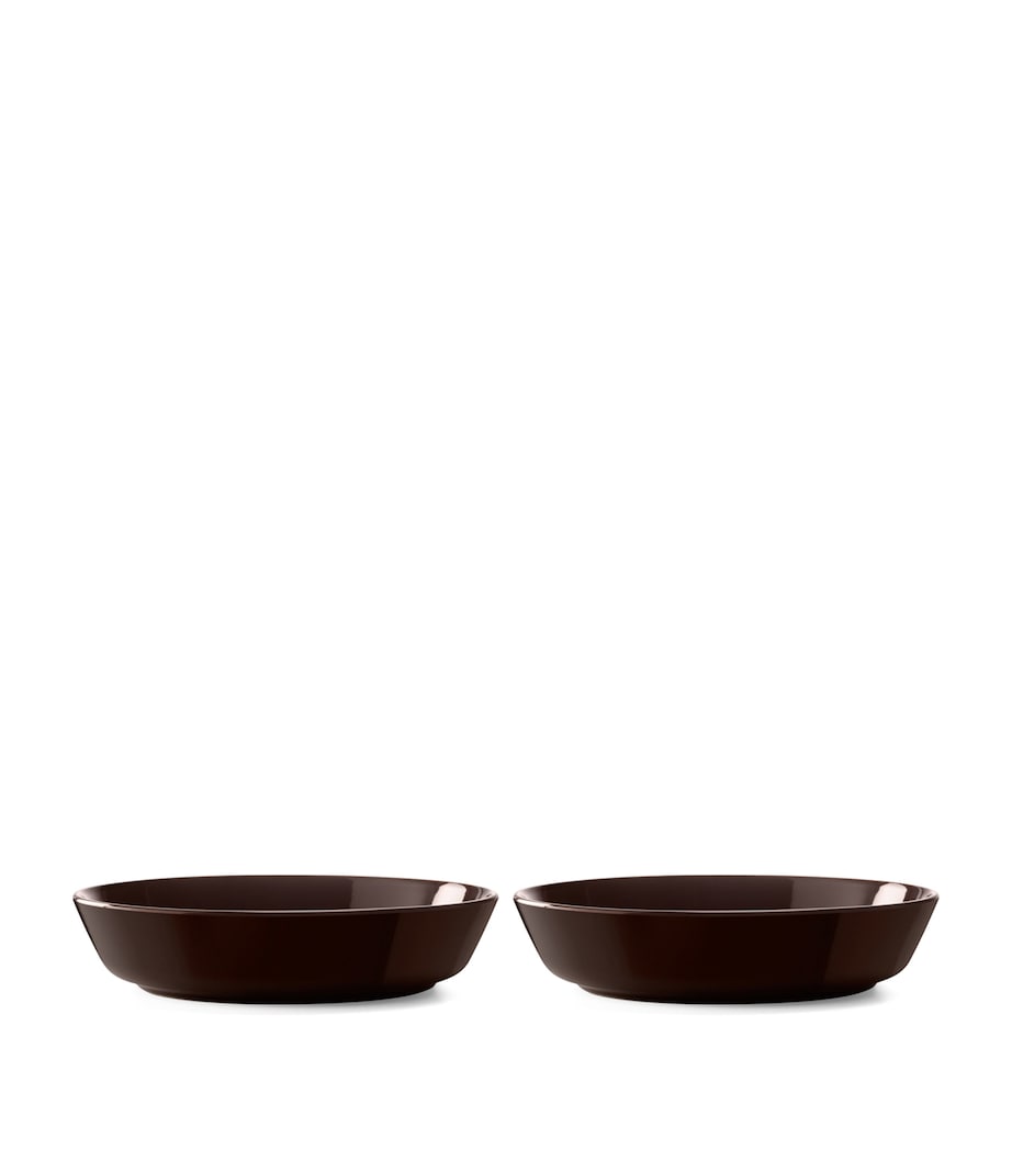 Set of 2 Porcelain Collective Starter/Pasta Bowls (20cm) MOCHA Image 4