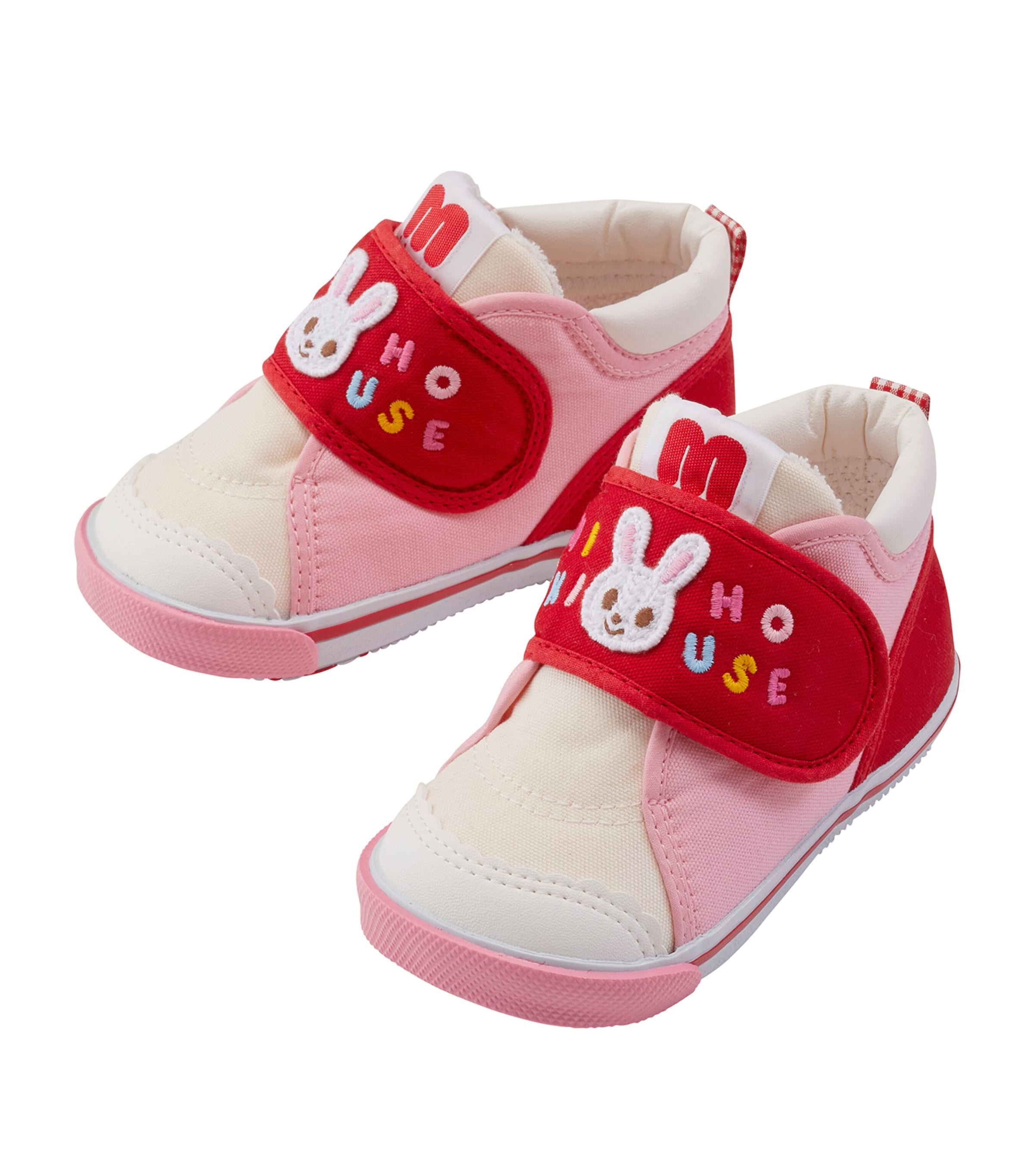 Miki House Rabbit-Motif Panelled Sneakers | Boys Shoes | Trainers | Girls Shoes | Designers | Miki House