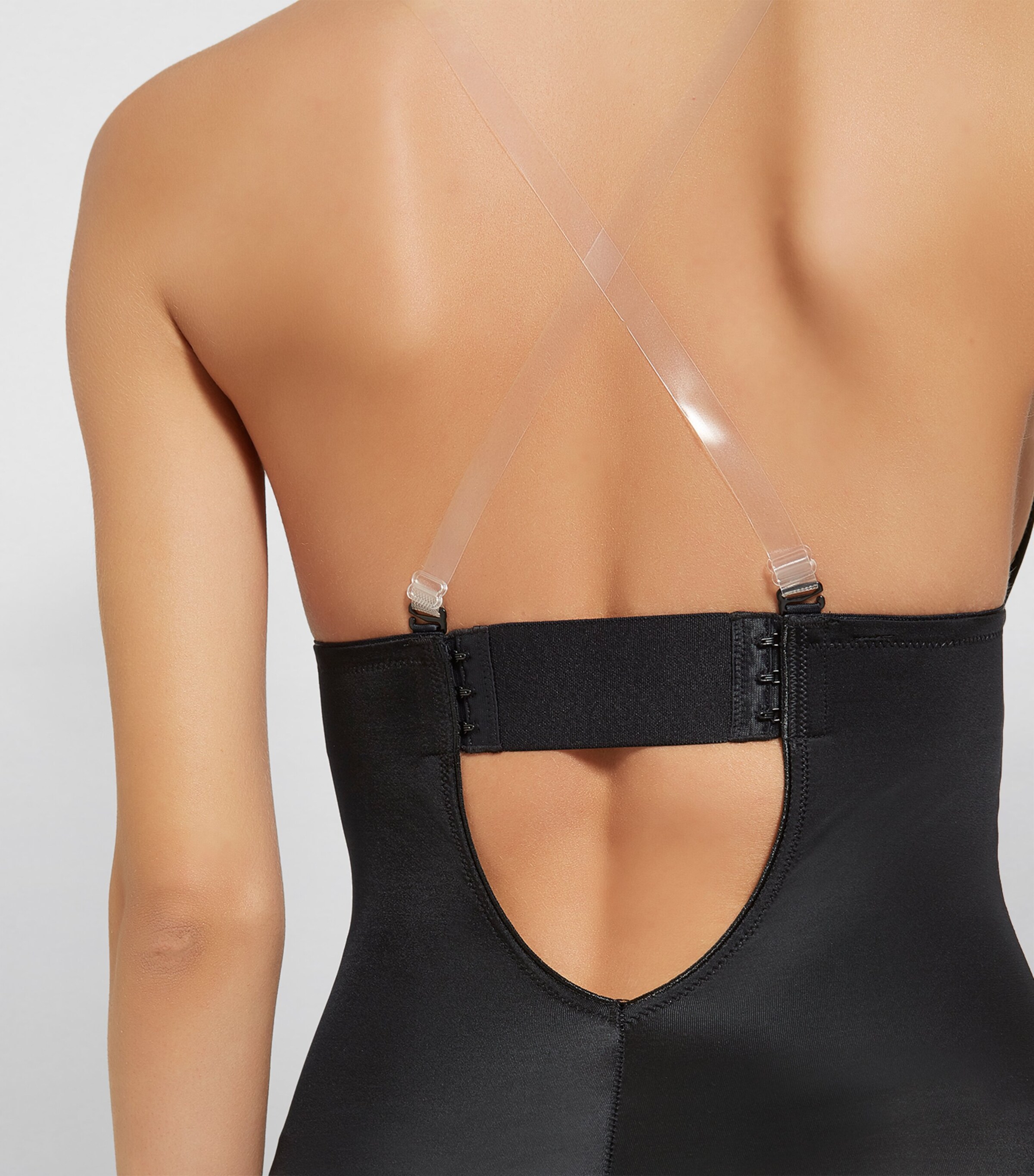 SPANXshape Suit Your Fancy Plunge Mid-Thigh Bodysuit - Medium Control VERY BLACK Image 4