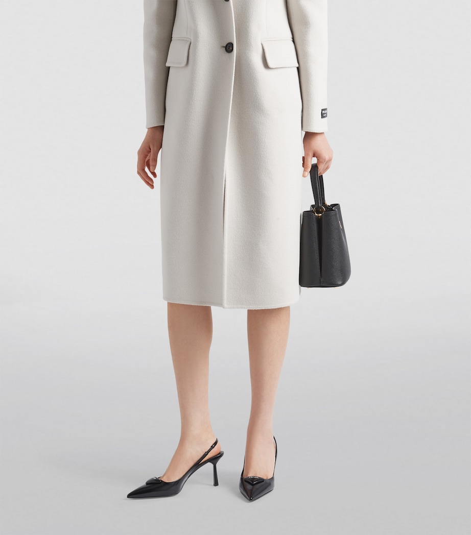 Brushed Leather Slingback Pumps 75 F0002 Image 4