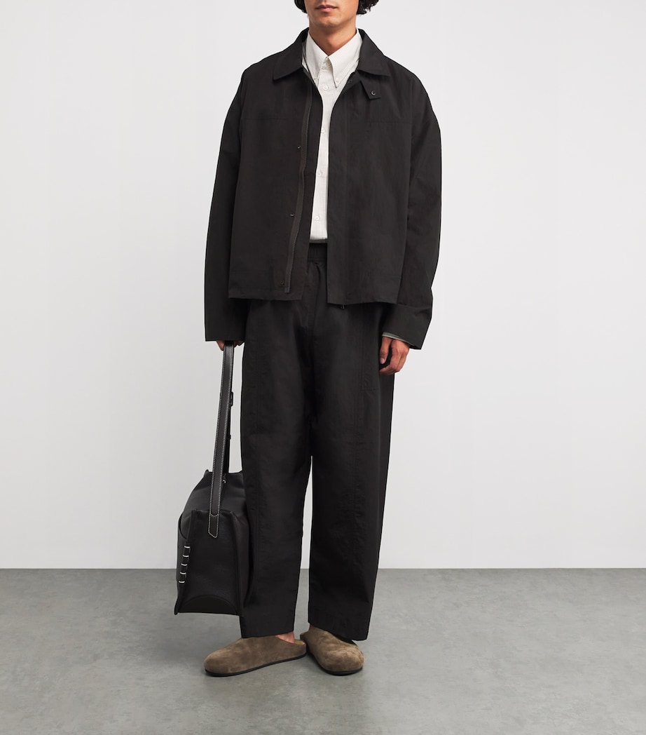 Cotton Stripe Oversized Ruskin Shirt KHAKI STRIPE Image 2