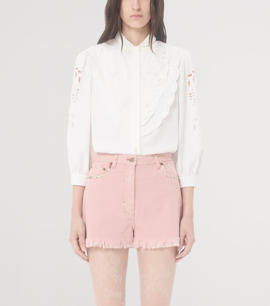 Valentino Womens Cotton Cut-Out Shirt Image 2