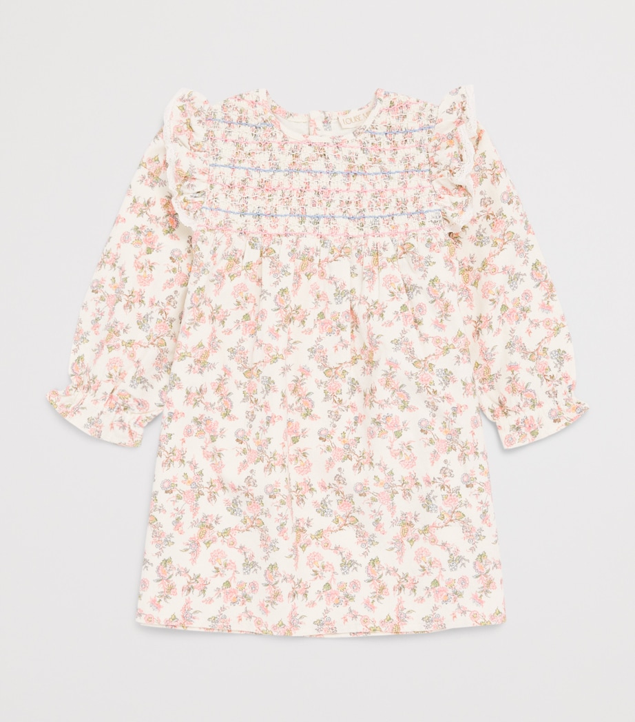 Louise Misha Cotton Floral Saralou Dress (3 Years) Cream Carnation Vale Image 2