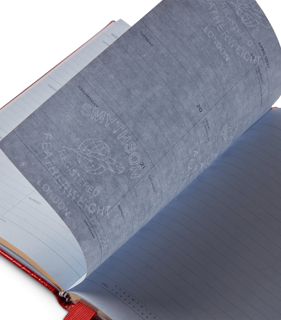 Smythson Leather Mara Soho A5 Mid-Year 2026 Diary Red Image 3